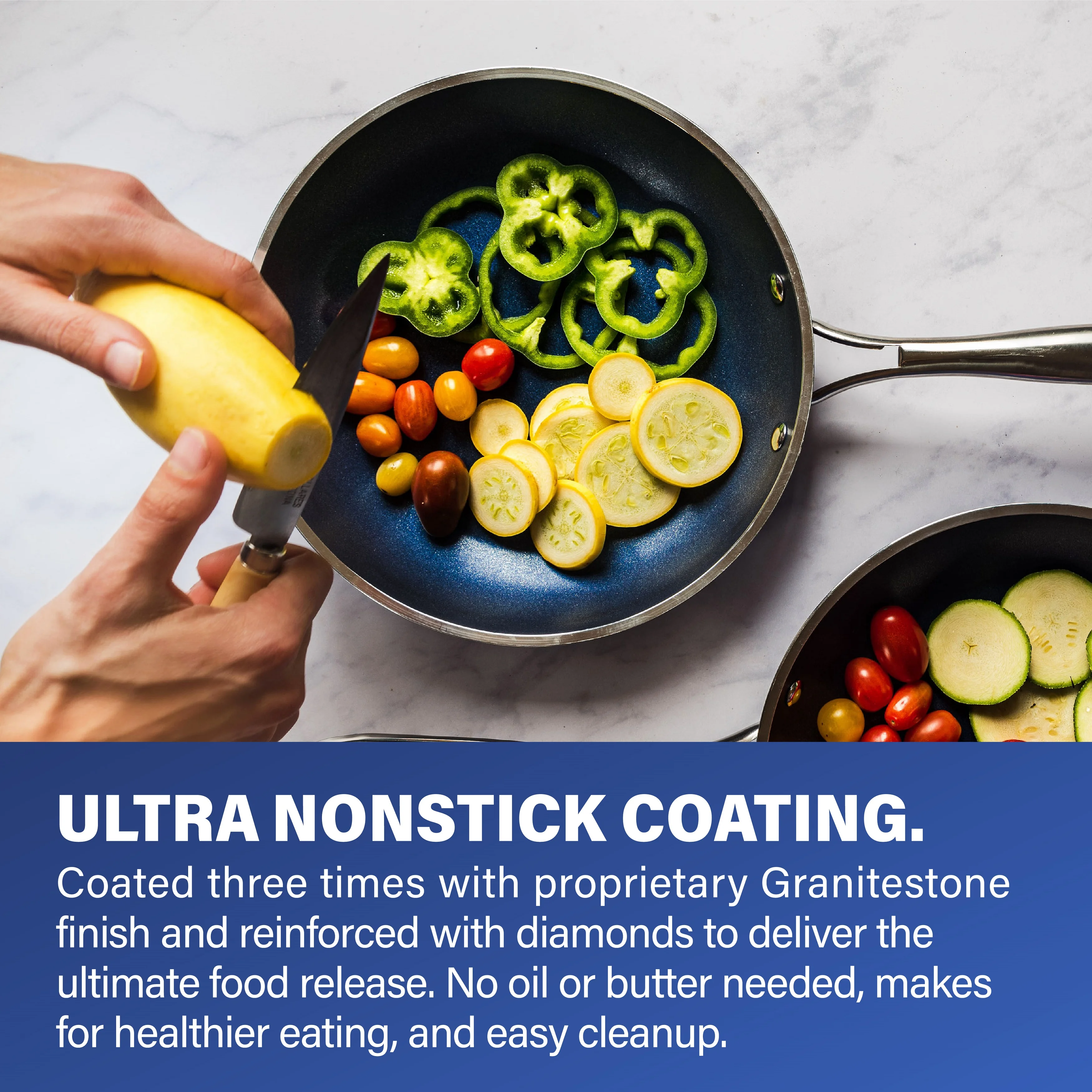Granitestone True 20 Pc Pots and Pans Set Non Stick Cookware Set with Deep Square Pan and Bakeware Set, Non Toxic , Oven & Dishwasher Safe, No Cheater Pieces