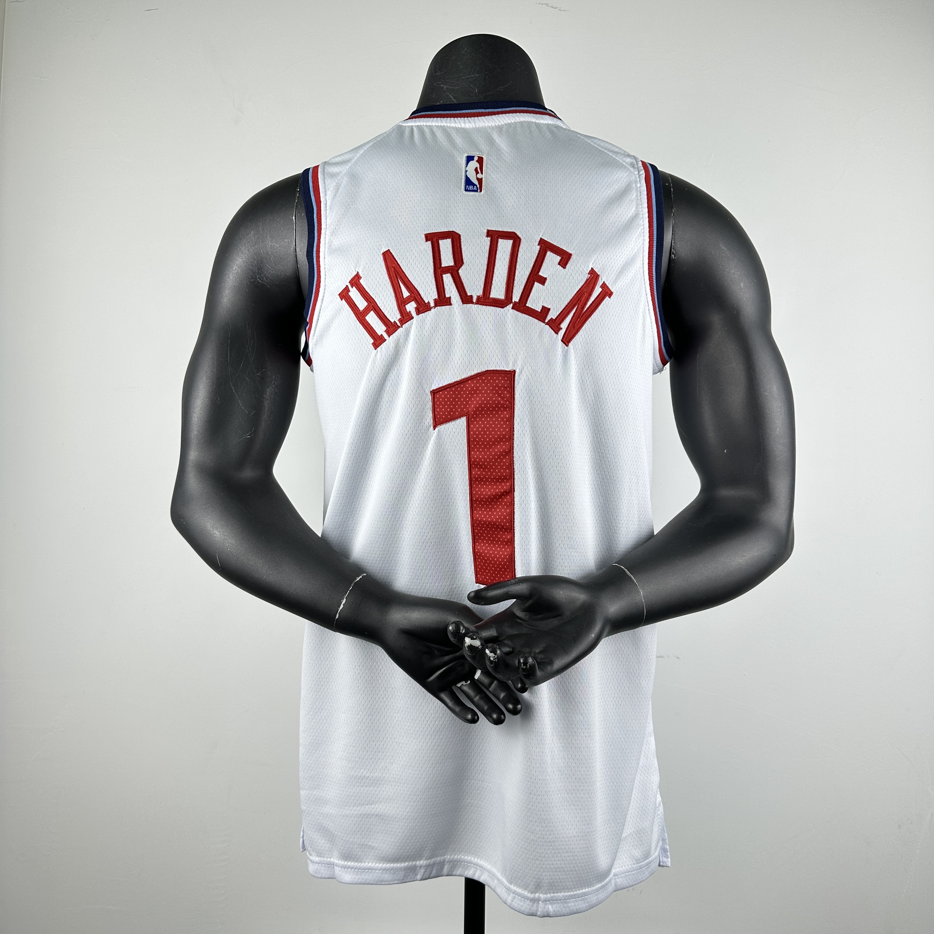 Embroidery 25th season Clippers White No. 1 Harden