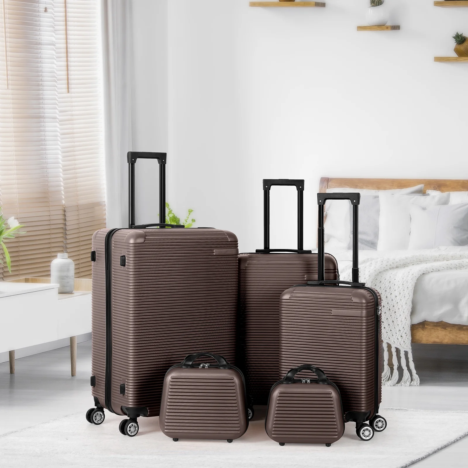 5 Piece Travel Luggage Set, 12