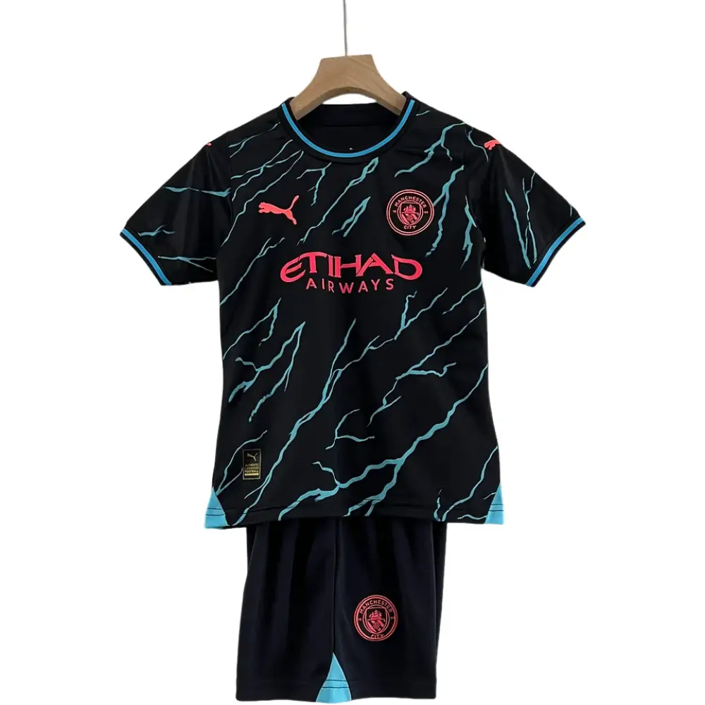 2023/2024 Manchester City Third Away Football Shirt 1:1 Thai Quality Kids Size