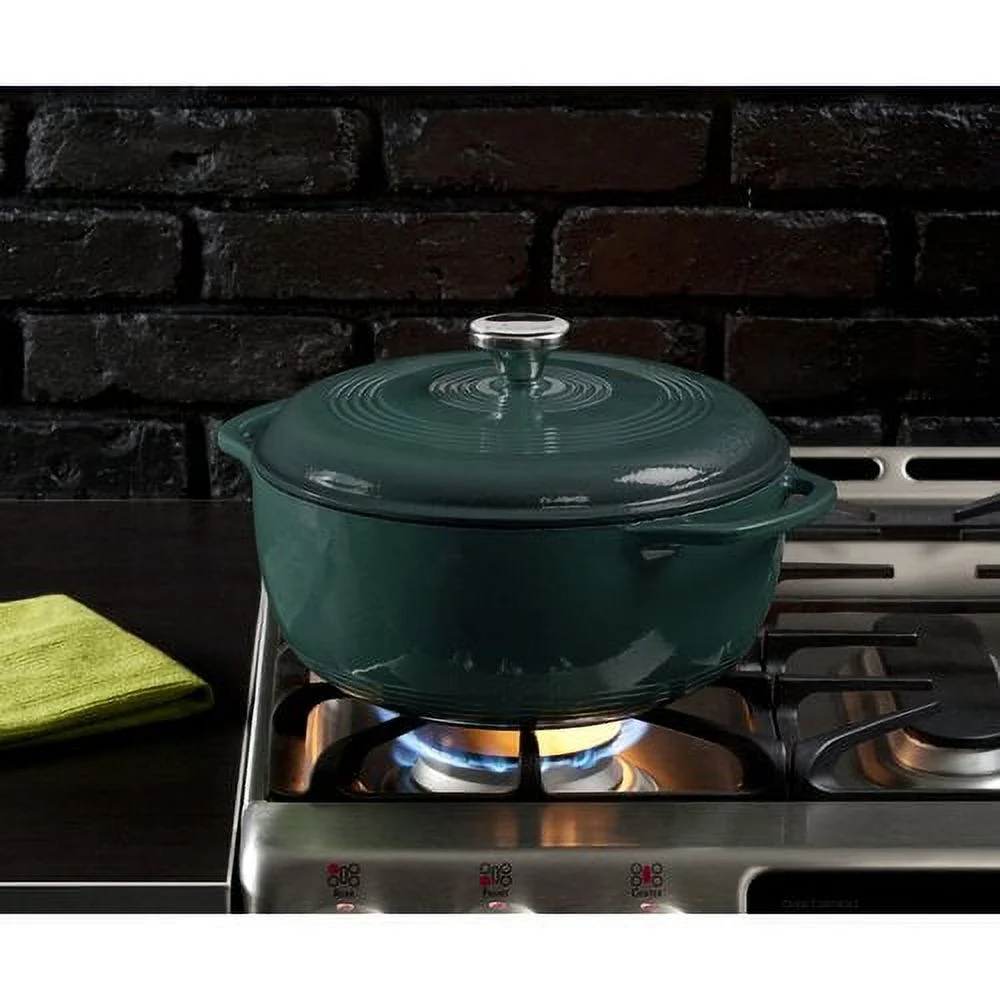 Lodge Enameled Cast Iron 6 Quart Blue Dutch Oven & Cover