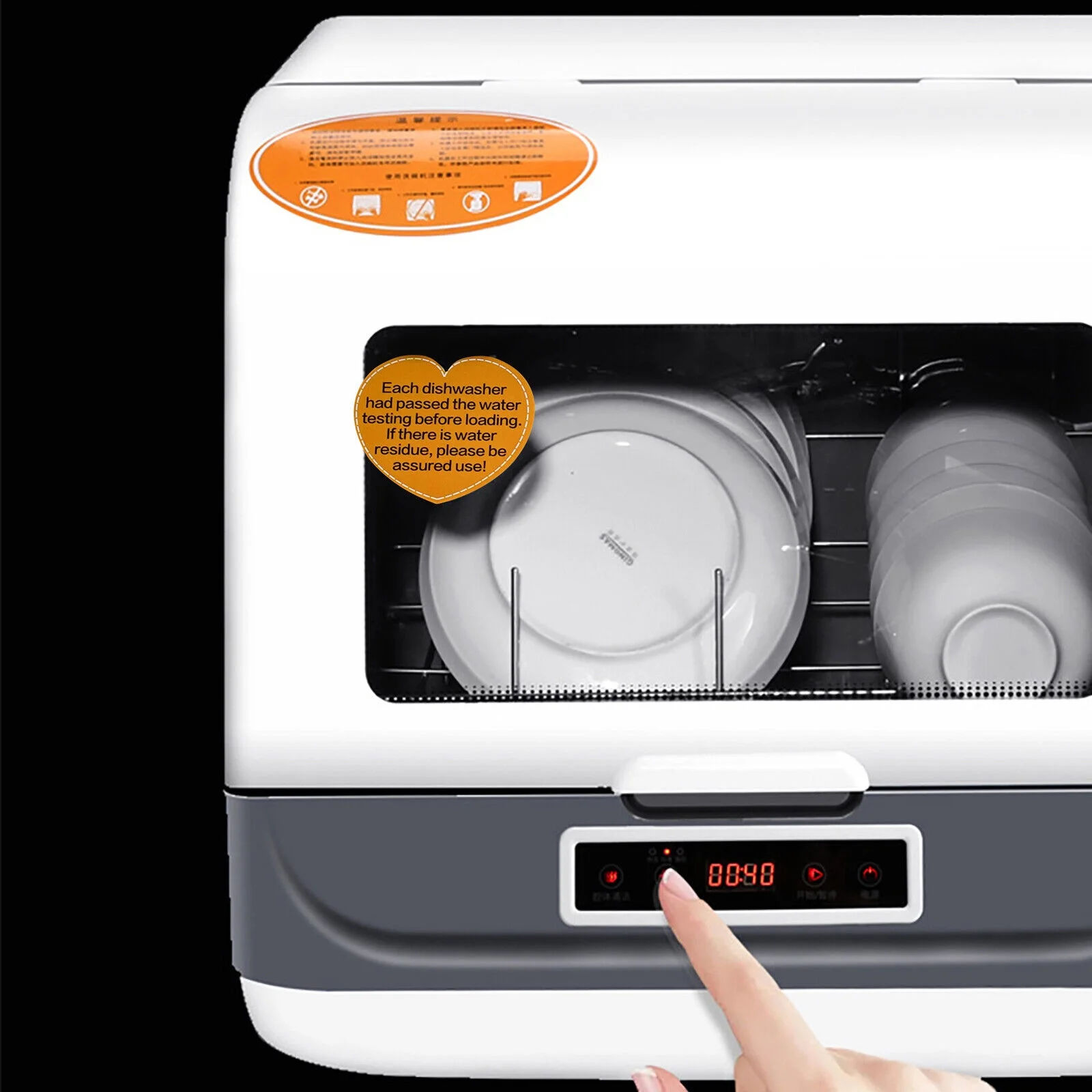 Miumaeov Mini Countertop Countertop Dishwasher Compact Dishwasher 3 Program Portable NEW
