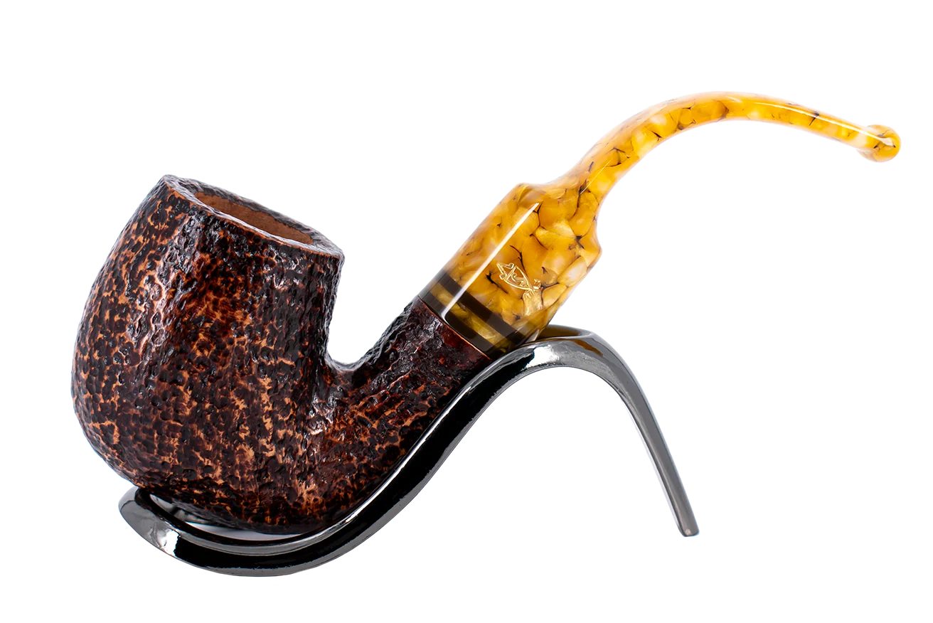 Savinelli Miele Rusticata Brownblast 614 - 6mm Briar Pipe