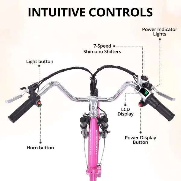 Adult Electric Tricycle – 7-Speed Folding E-Trike with 24″ Wheels. 36V 10Ah Removable Battery. 250W Motor. and 330-Lb Load Capacity