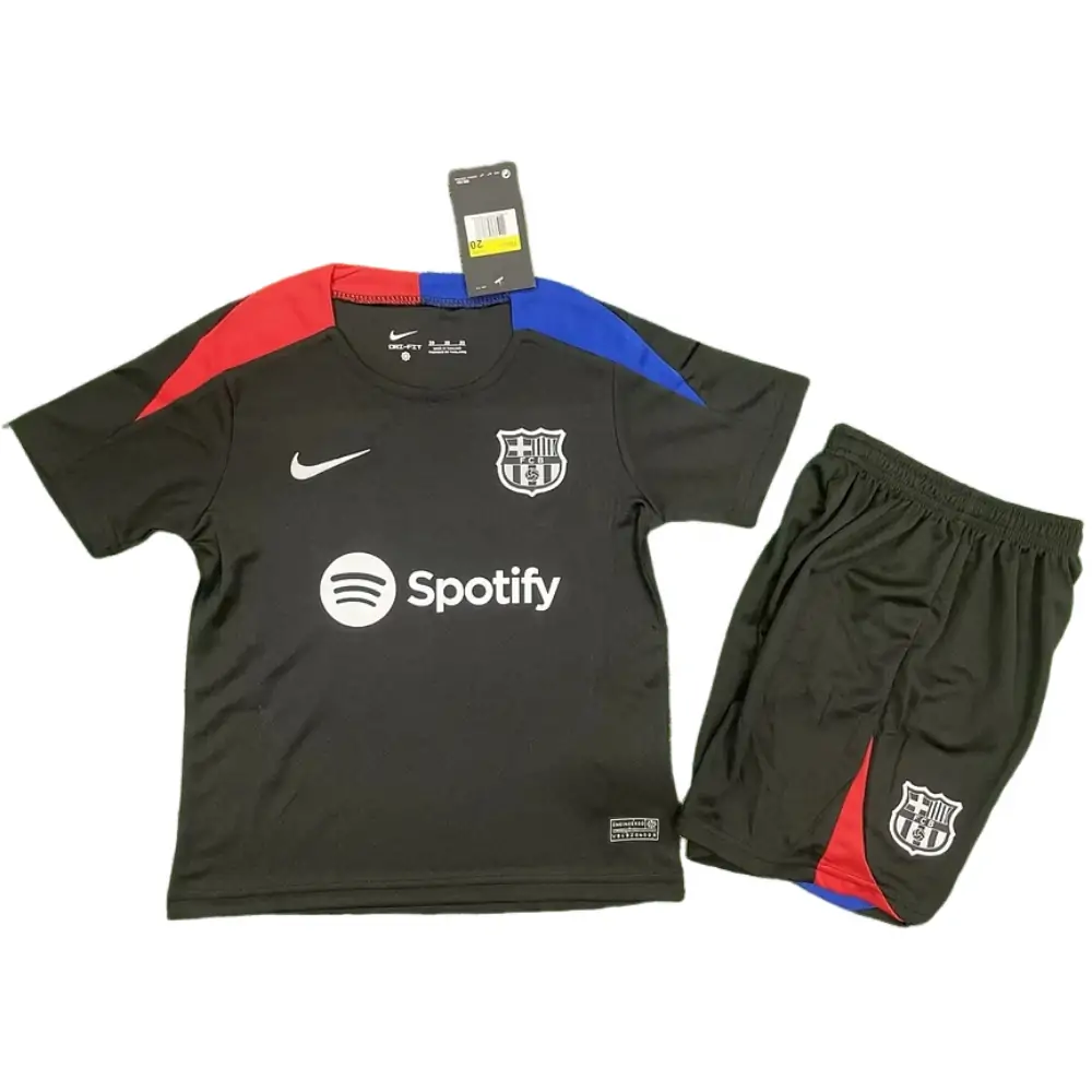 2025-26 New Season Barcelona Pre-match Training Suit Children's Jersey - Fan Edition