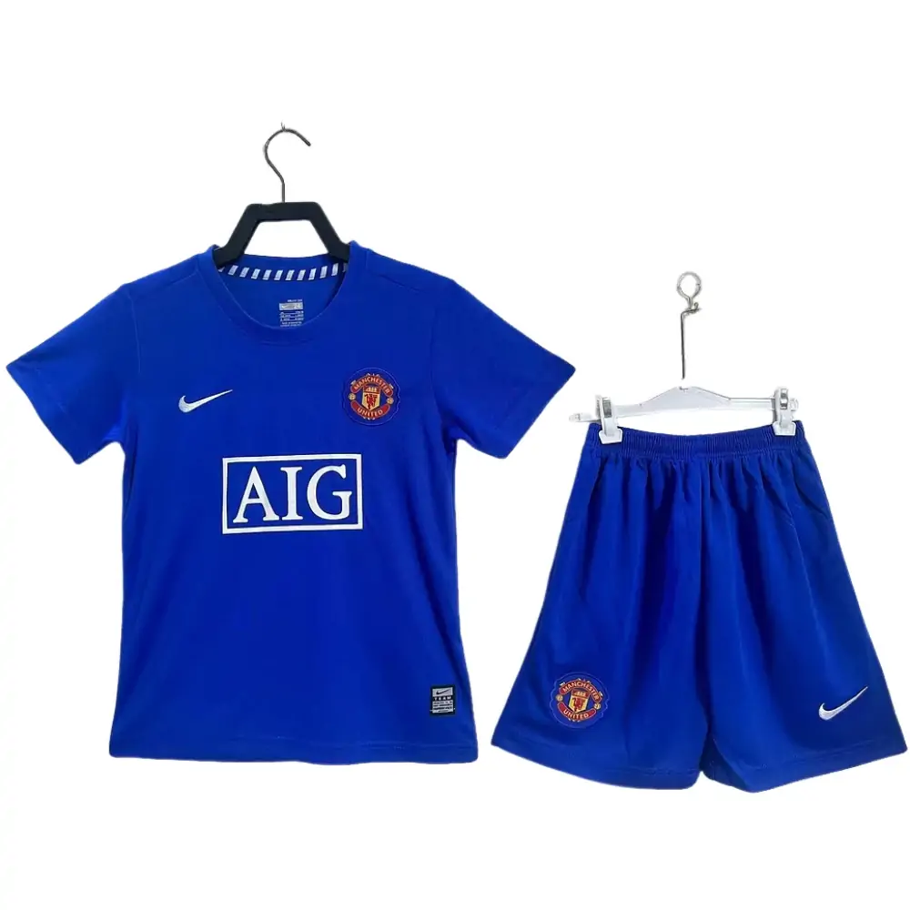 2008/09 Manchester United Second Away Shirt - Kids Kit