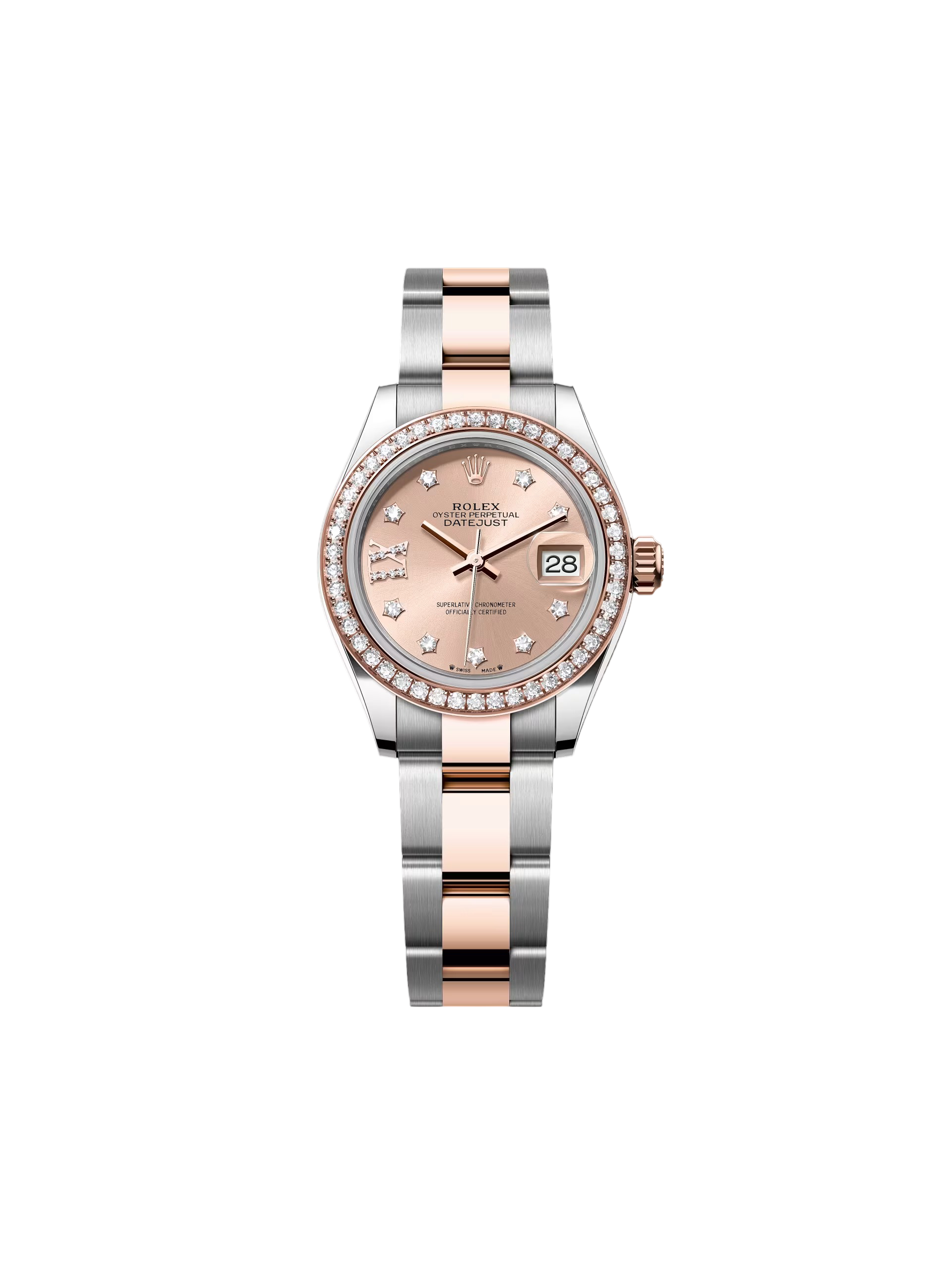 【Super Clone】RLX Lady-Datejust 28mm 279381RBR Rose Diamond Dial Oyster Bracelet