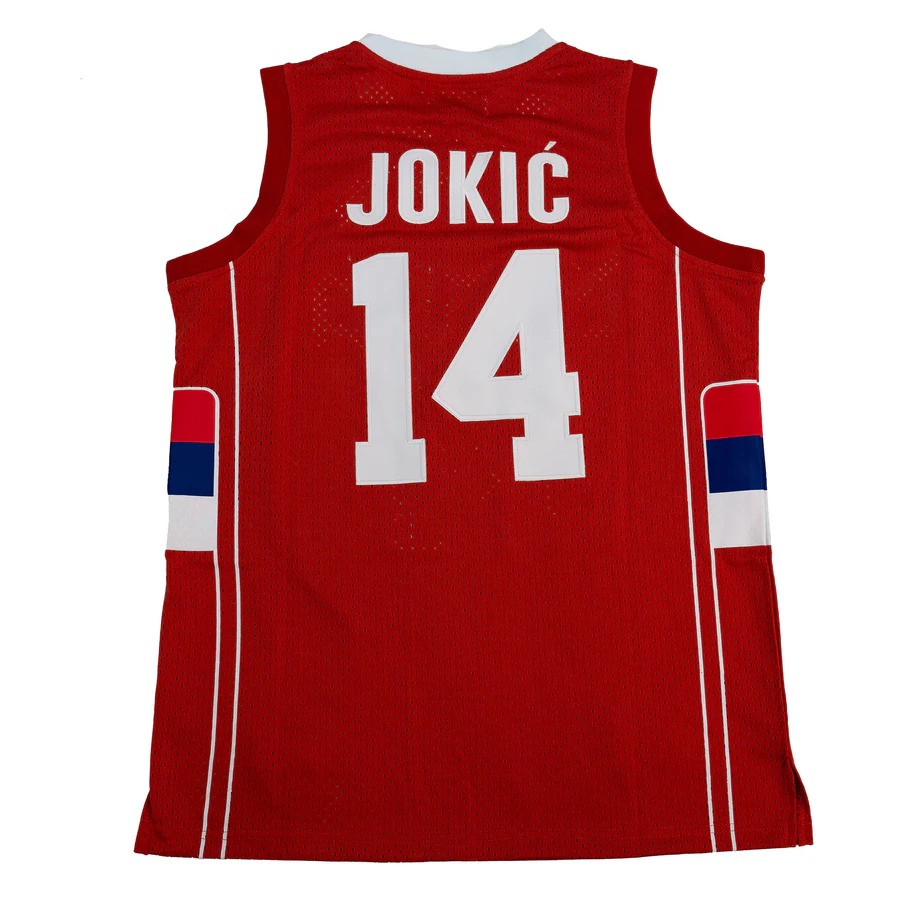 NIKOLA JOKIC SERBIA BASKETBALL JERSEY (RED)