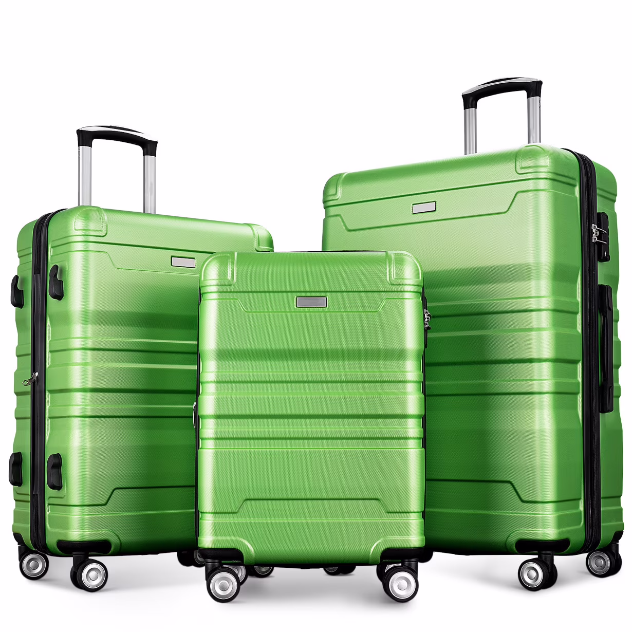 Luggage Suitcase 3 Piece Sets, New Model Expandable ABS Hardshell Luggage, Lightweight Carry-on Suitcase Sets with Spinner Wheels & TSA Lock, 20''/ 24''/ 28'', Blue Gray