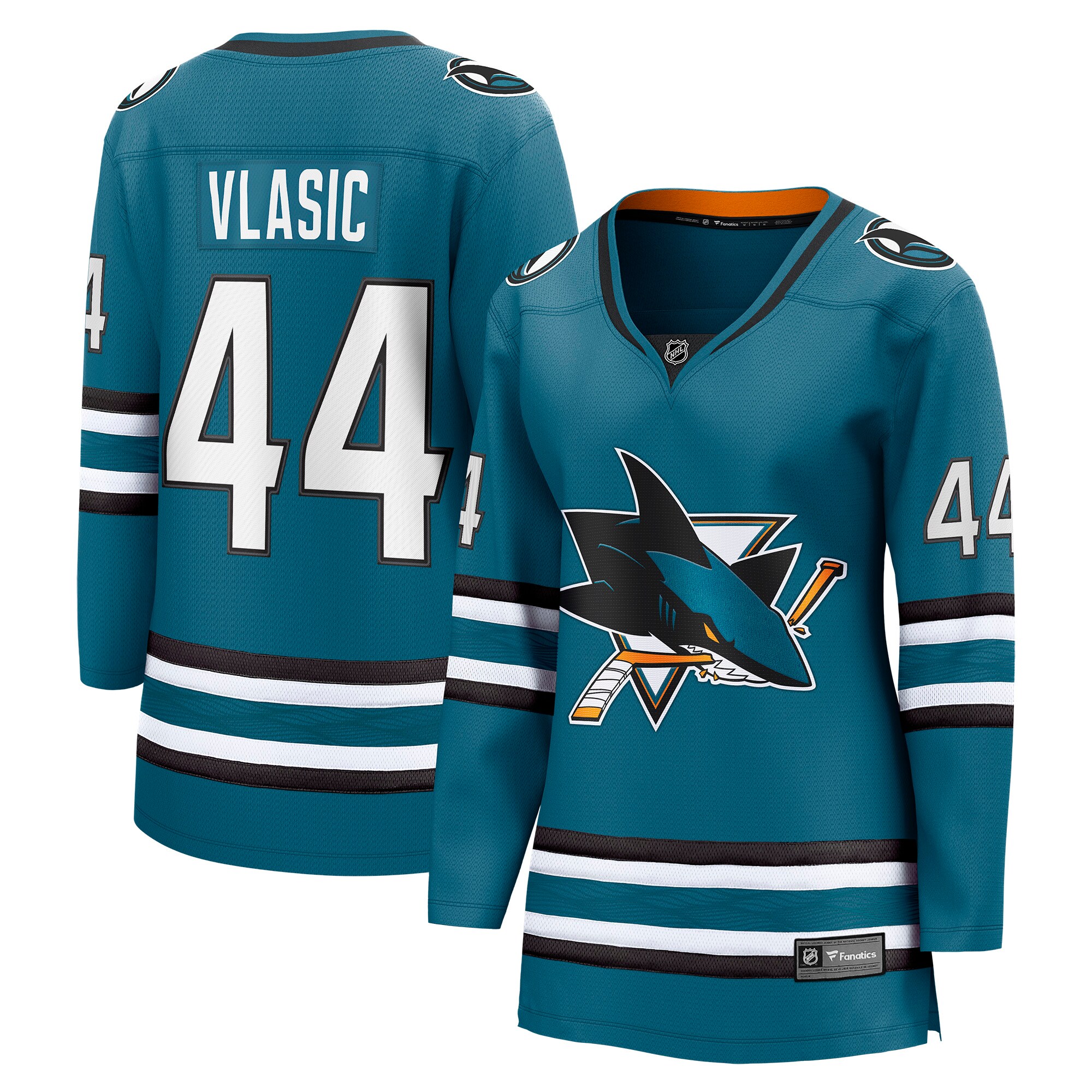 Marc-Edouard Vlasic San Jose Sharks Fanatics Women’s Home Breakaway   Jersey – Teal