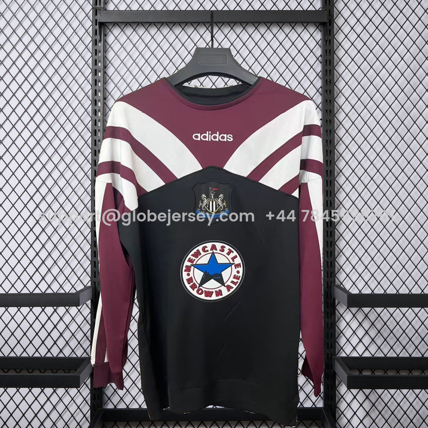 Retro Newcastle United 1995-96 Central Logo Special Unisex Pullover Hoodie