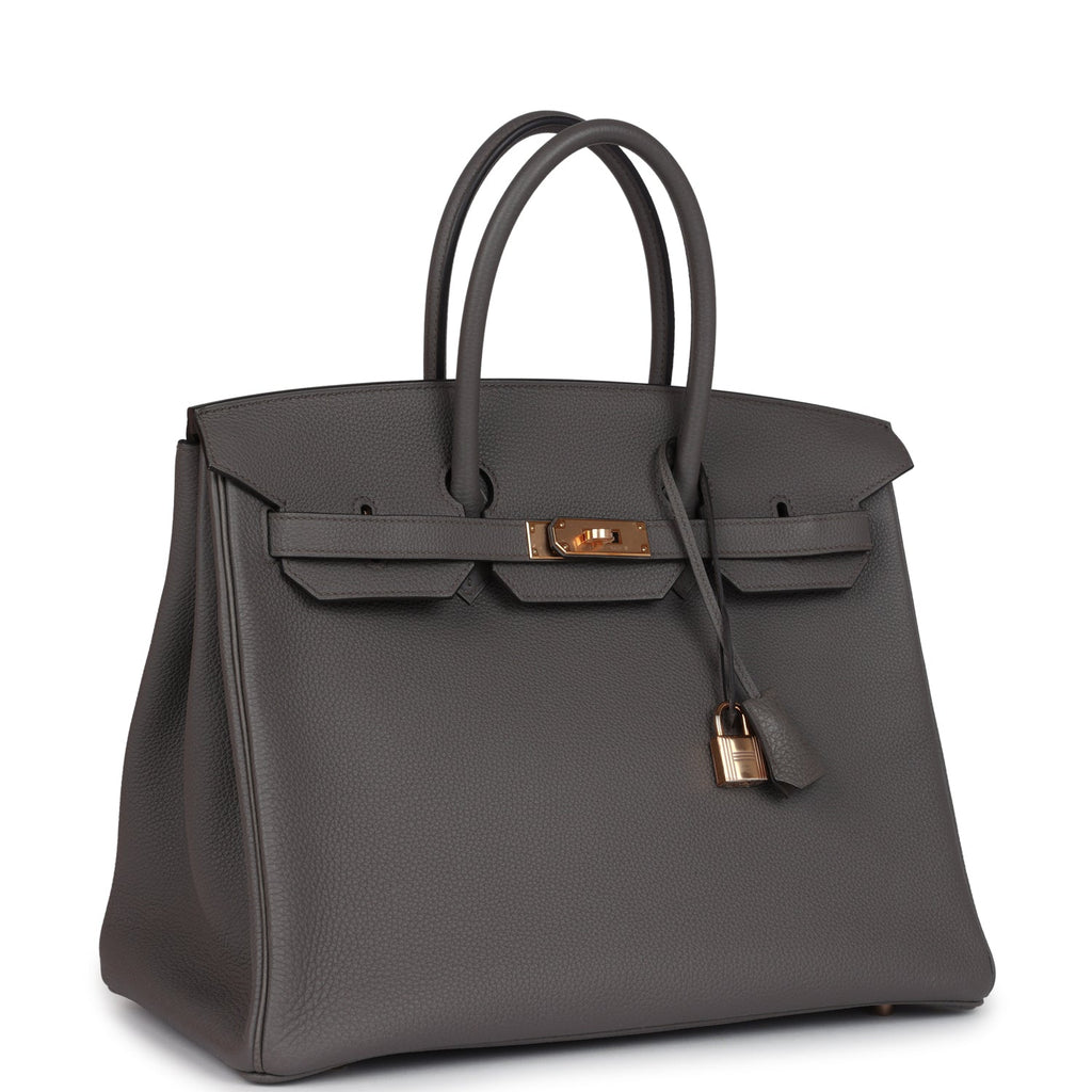 Birkin 35 Etain Togo Rose Gold Hardware