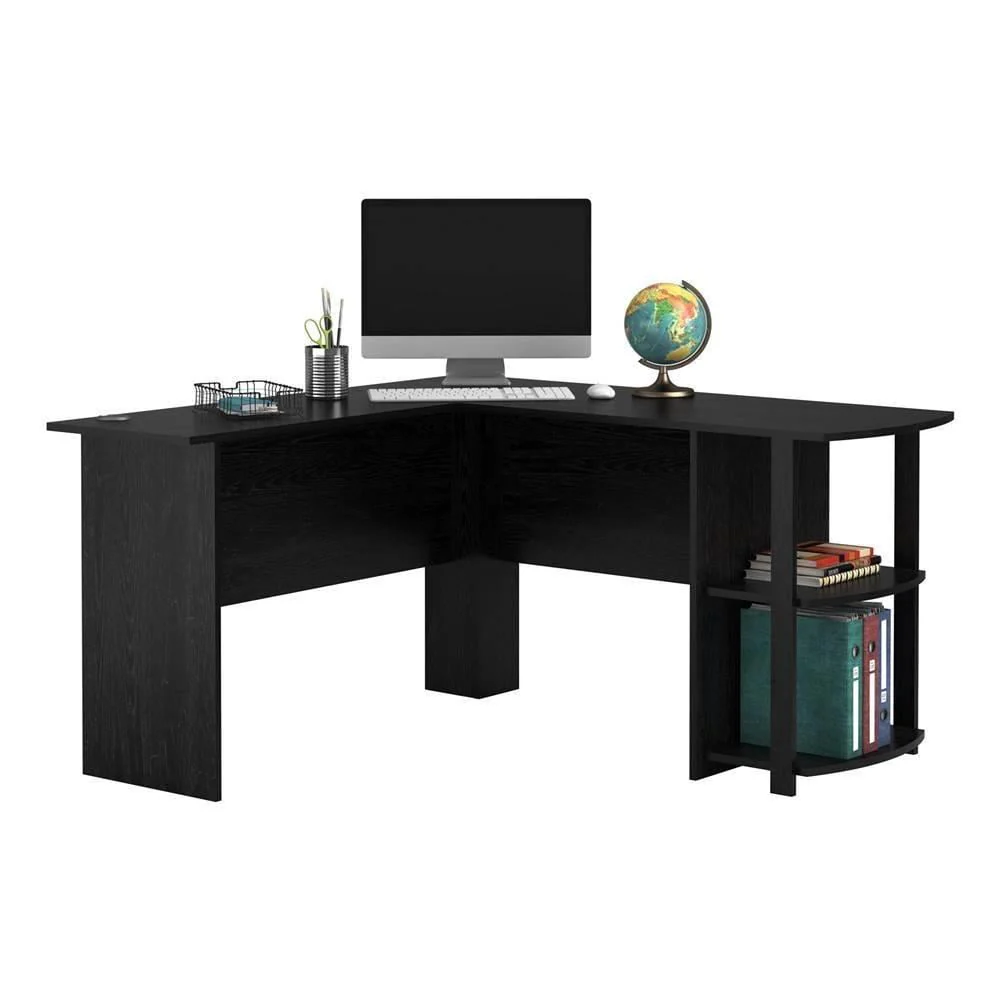Zimtown L-Shaped Corner Computer Office Desk Furniture,Black