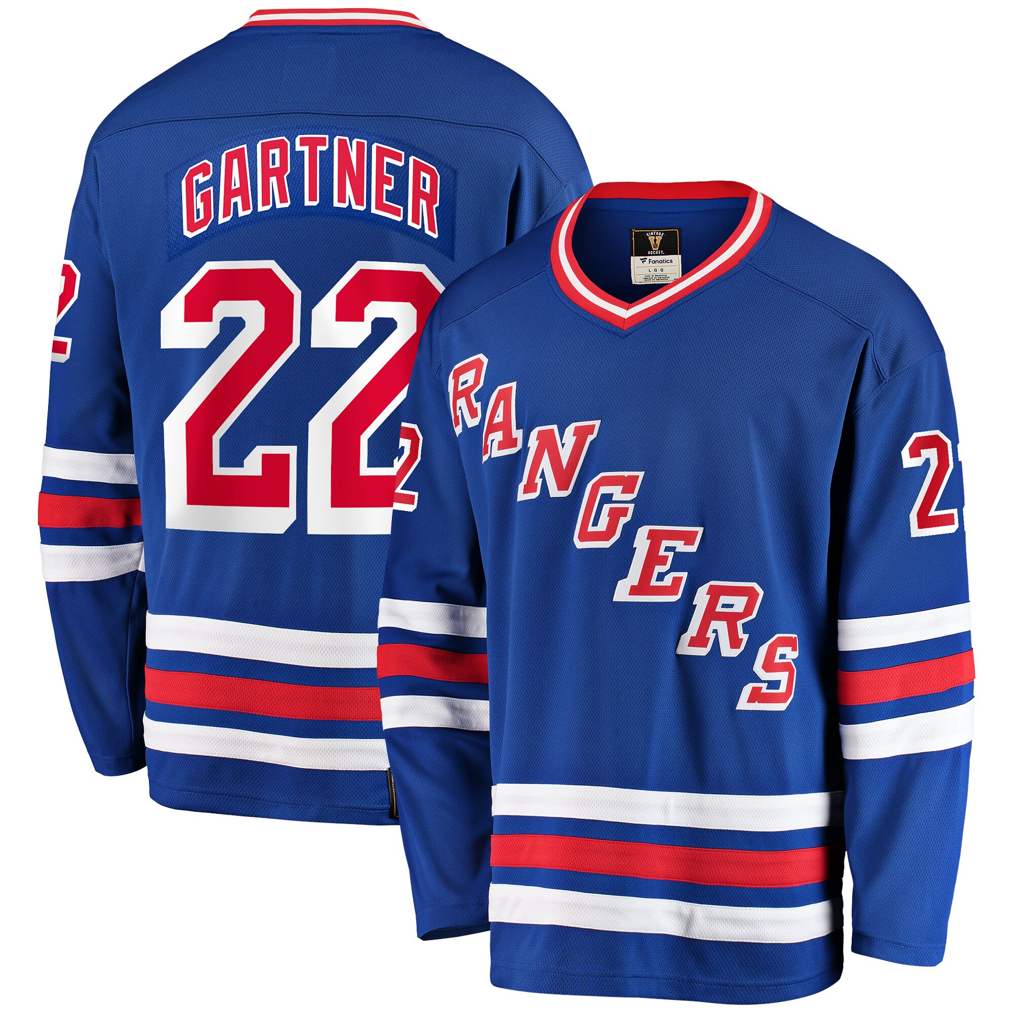 Mike Gartner New York Rangers Fanatics Premier Breakaway Retired   Jersey – Blue