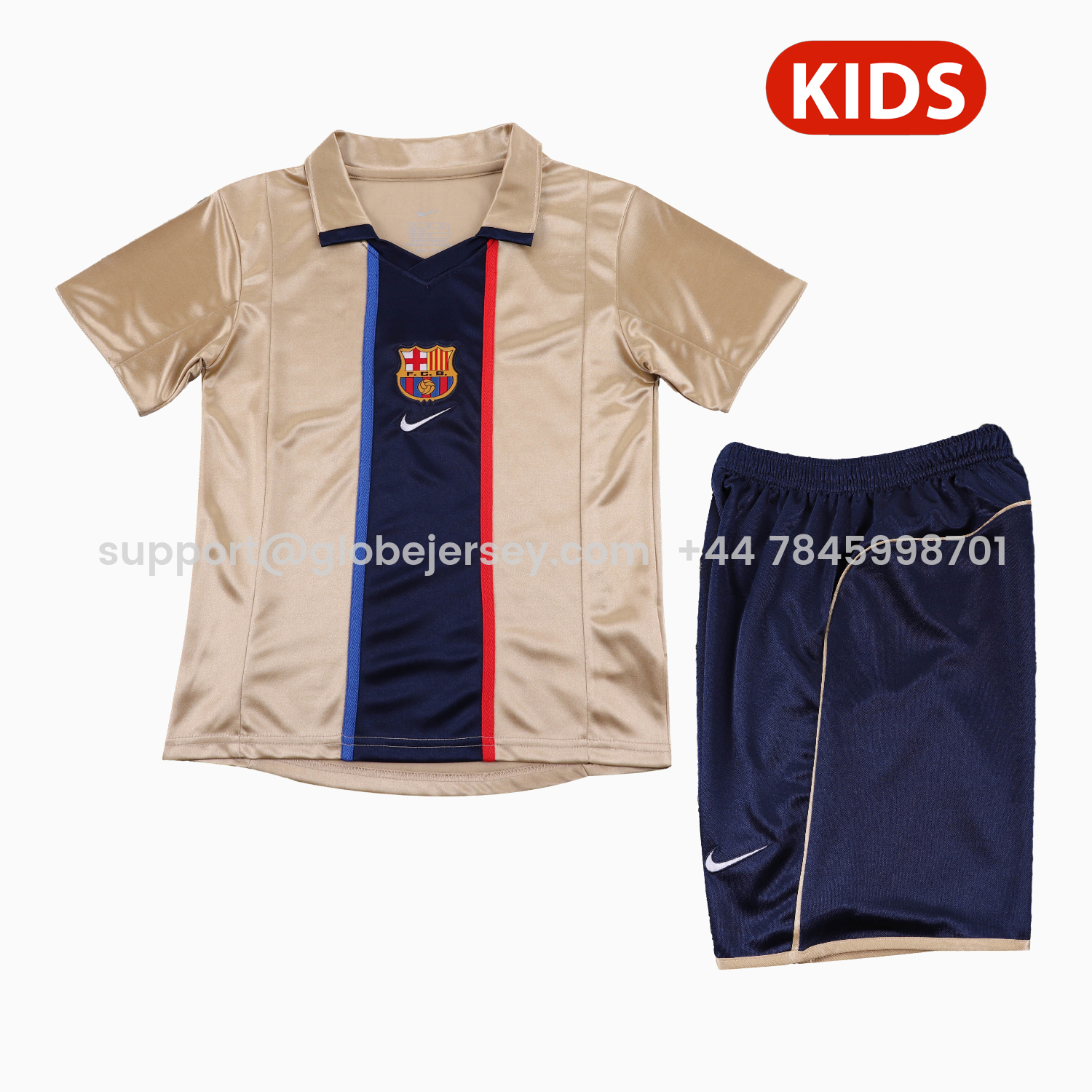 Retro Barcelona 2001-02 Away Kids Kit