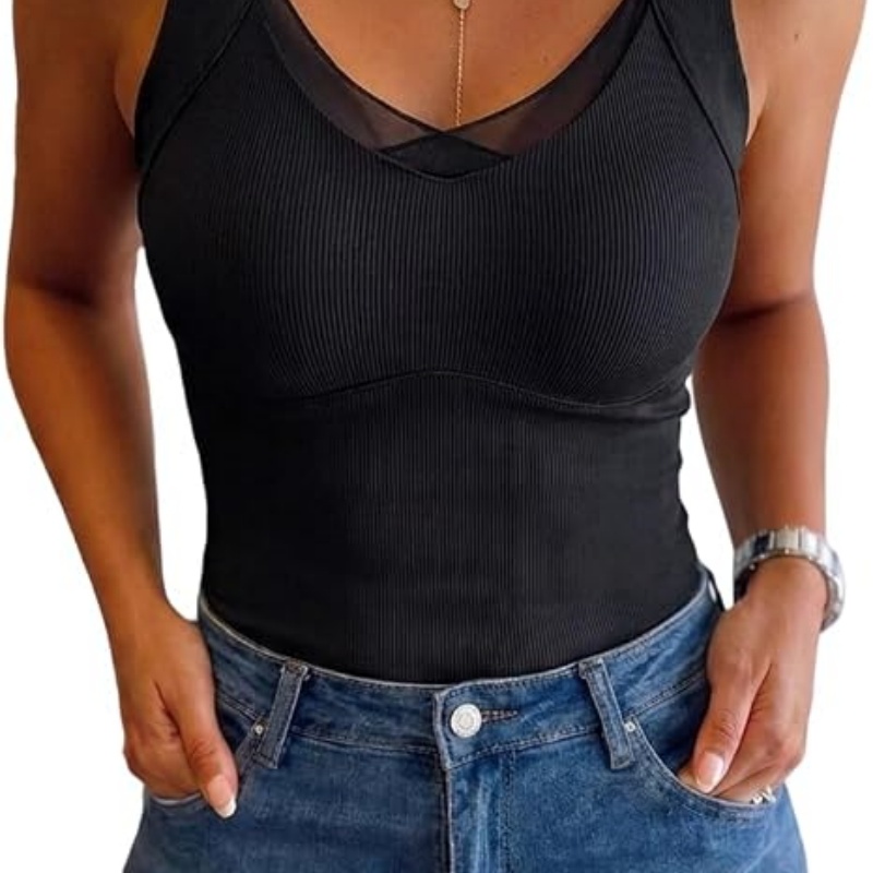 Women’s Sleeveless Fleece Lined Thermal Tank Top with Built-in Bra
