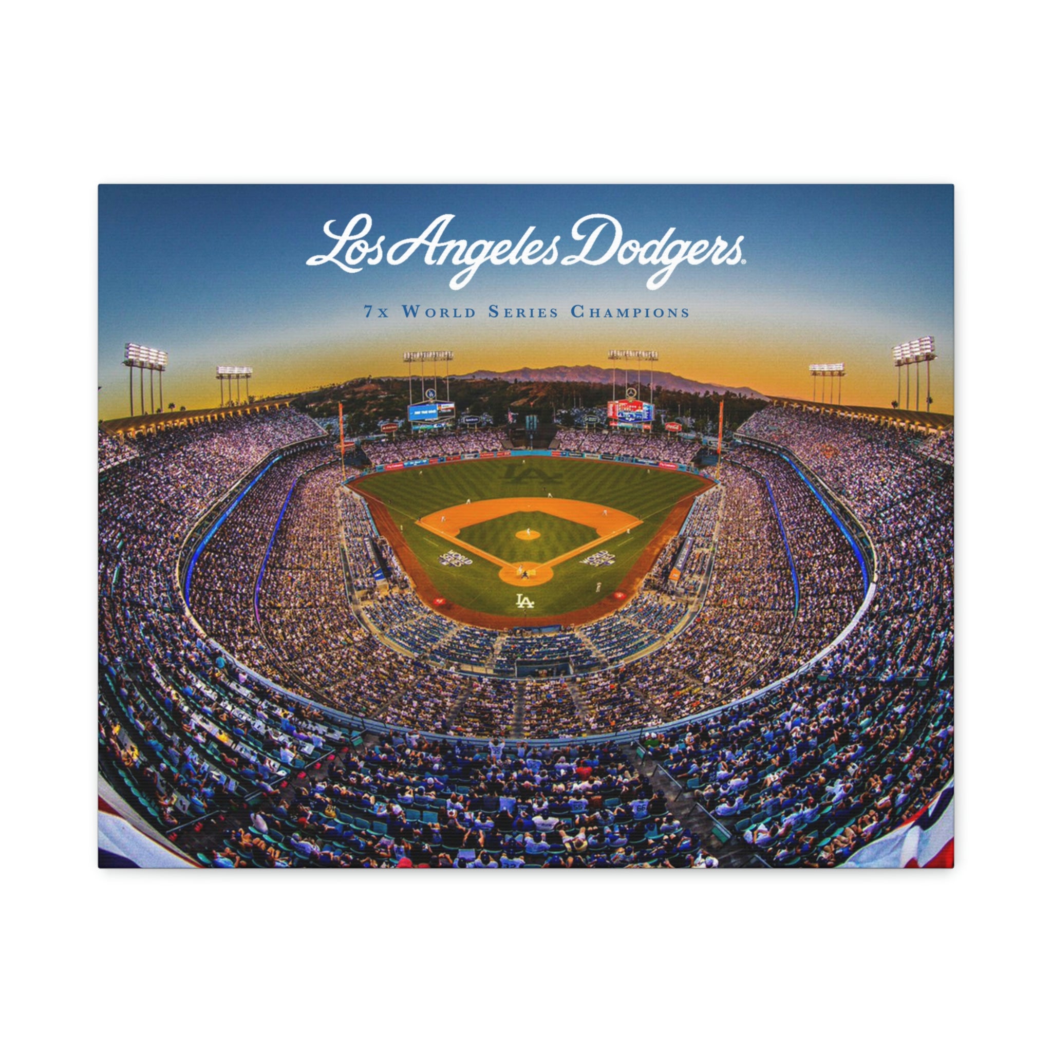 Chavez Ravine Los Angeles Dodgers Stadium Premium Wall Art Canvas Wrap