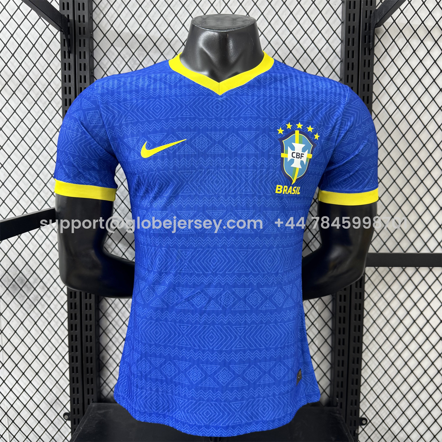 Brazil 2026 Diamond Texture Blue Special Jersey - Player Version