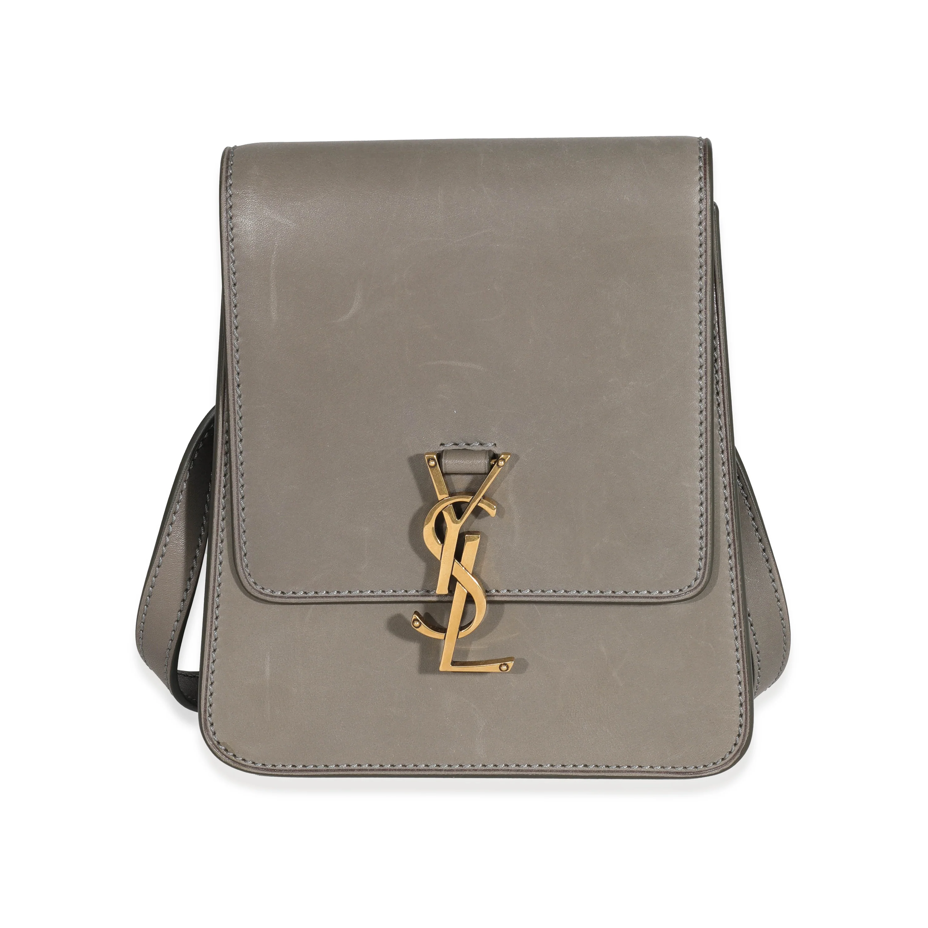 Saint Laurent Grey Leather North South Kaia Satchel