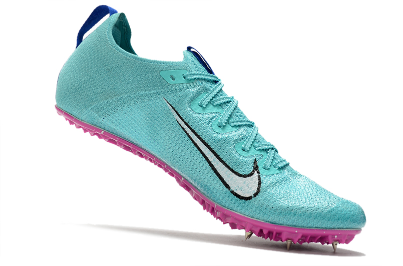 Fully knitted violet sprint spikes