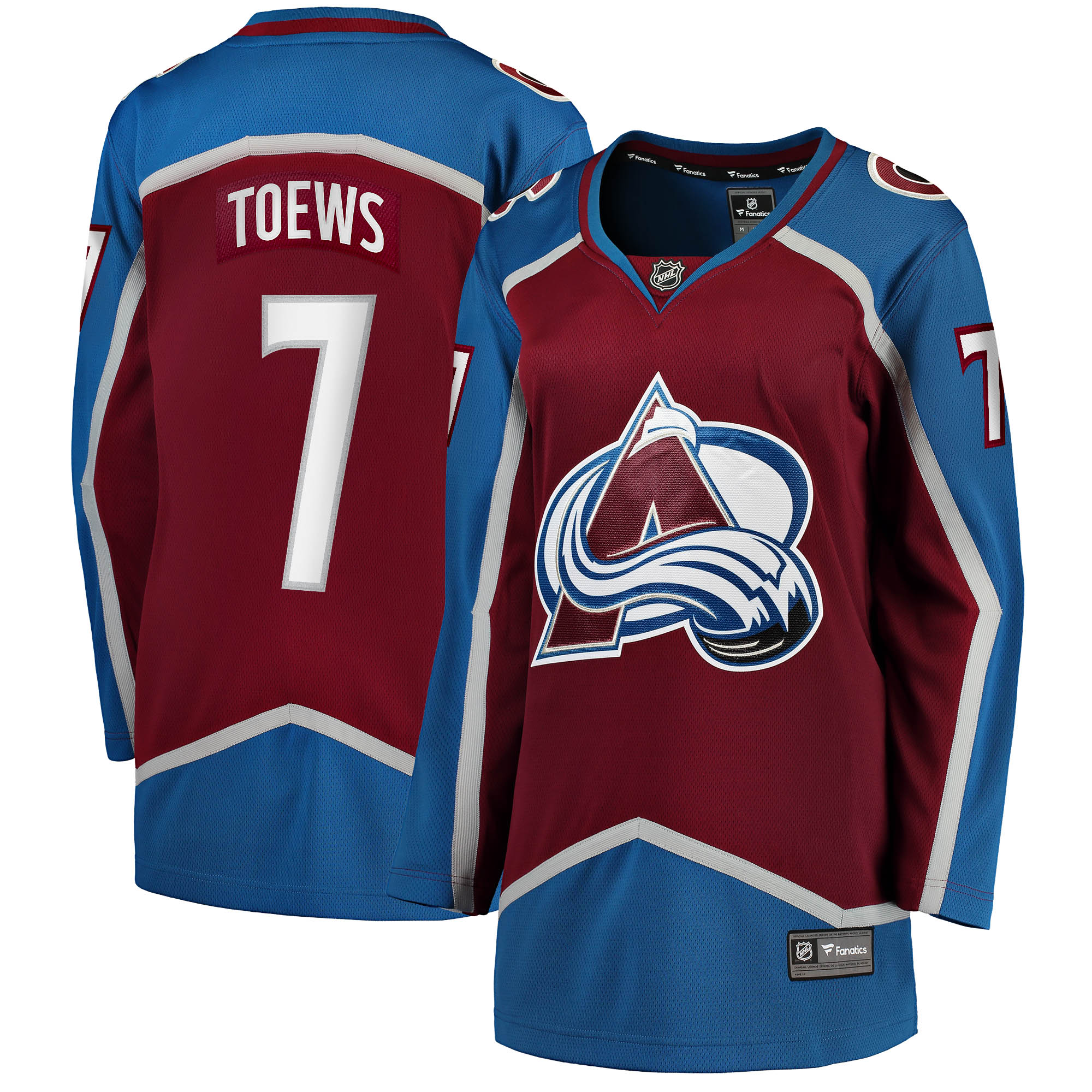 Devon Toews Colorado Avalanche Fanatics Women’s Home Breakaway   Jersey – Burgundy