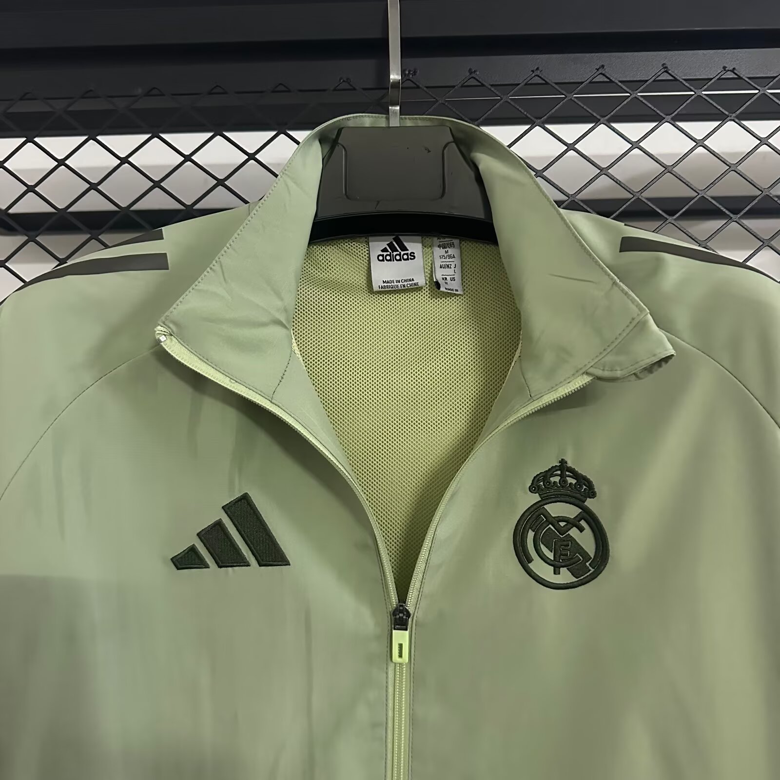 2025/26 Real Madrid grass green training windbreaker