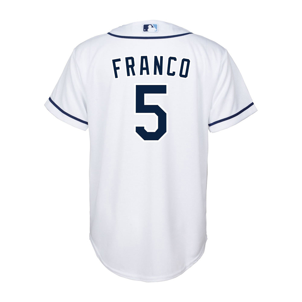 Youth Tampa Bay Rays Wander Franco Cool Base Replica Home Jersey - White