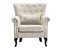 Guyou Mid Century Accent Chair Modern Button Tufted Armchair Wingback Club Chair Velvet Single Sofa Lounge Chair with Pillow for Living Room Bedroom, Teal Blue
