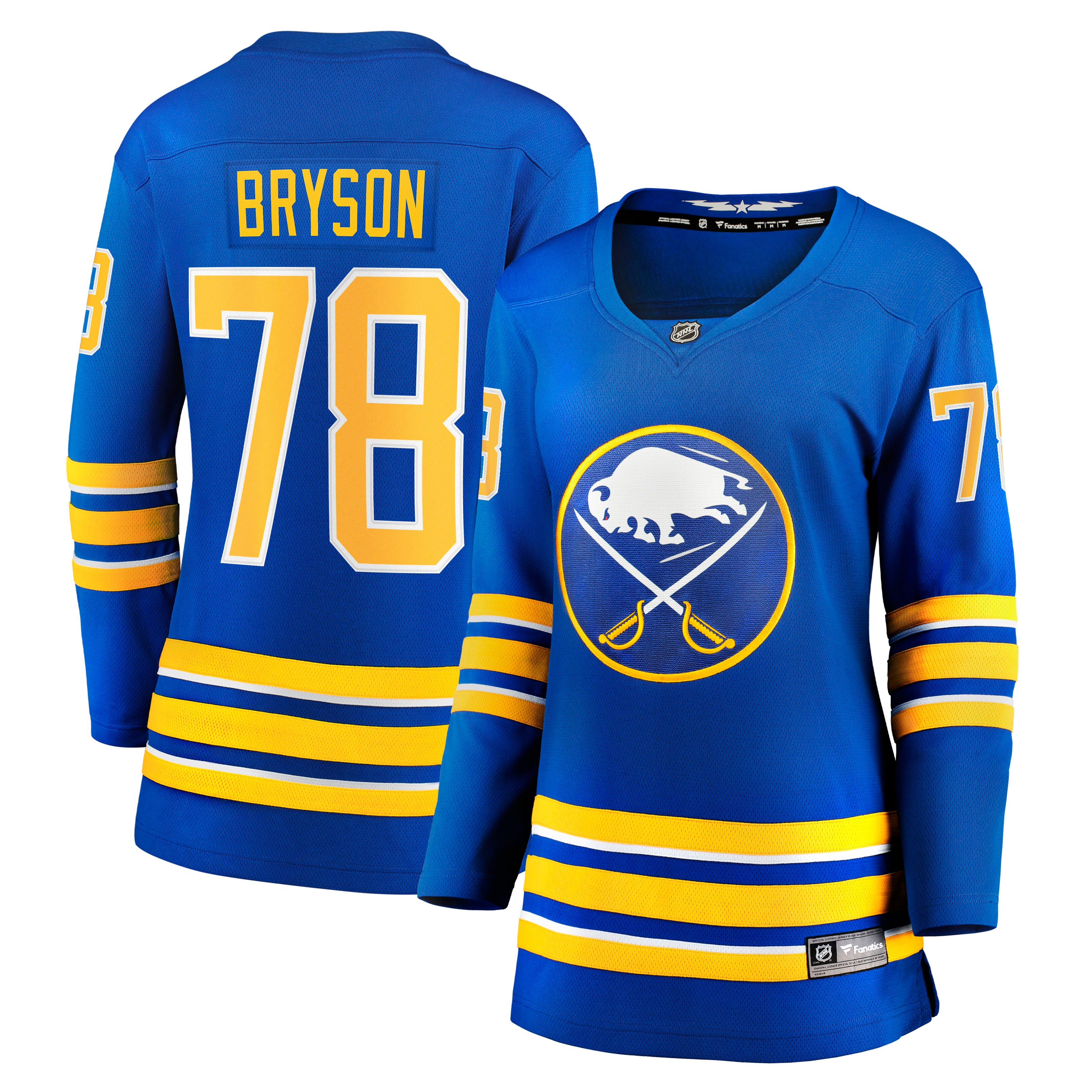Jacob Bryson Buffalo Sabres Fanatics Women’s Home Breakaway  Jersey – Royal