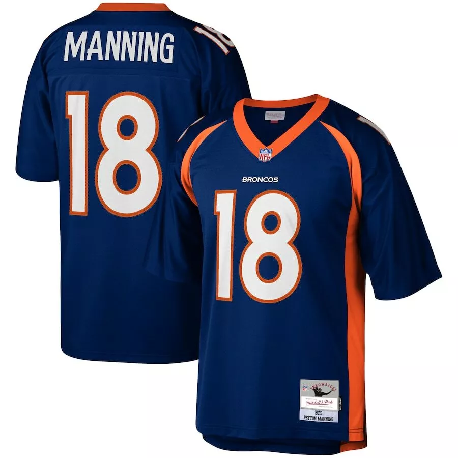 Denver Broncos Peyton Manning #18 Mitchell & Ness Navy 2015 NFL Legacy Jersey