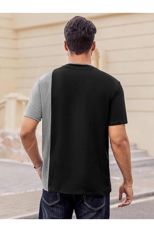 Men's Casual T-Shirts Crewneck Contrast