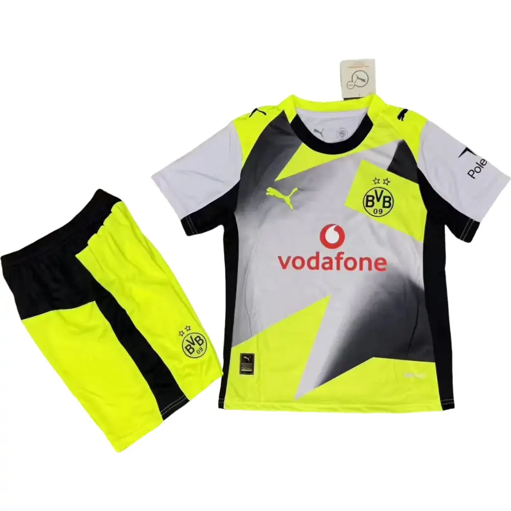 2025-26 Dortmund Away Jersey - Children's Set Fans Edition