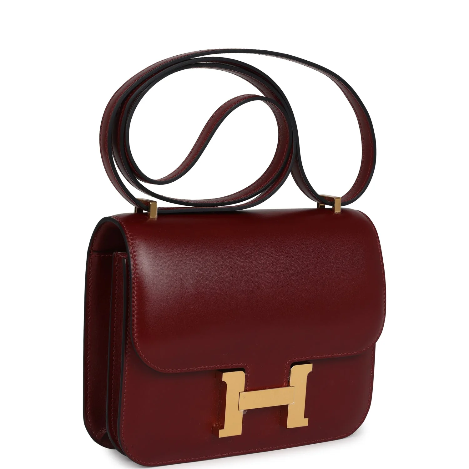 Hermes Constance 1-18 Rouge H Box Gold Hardware