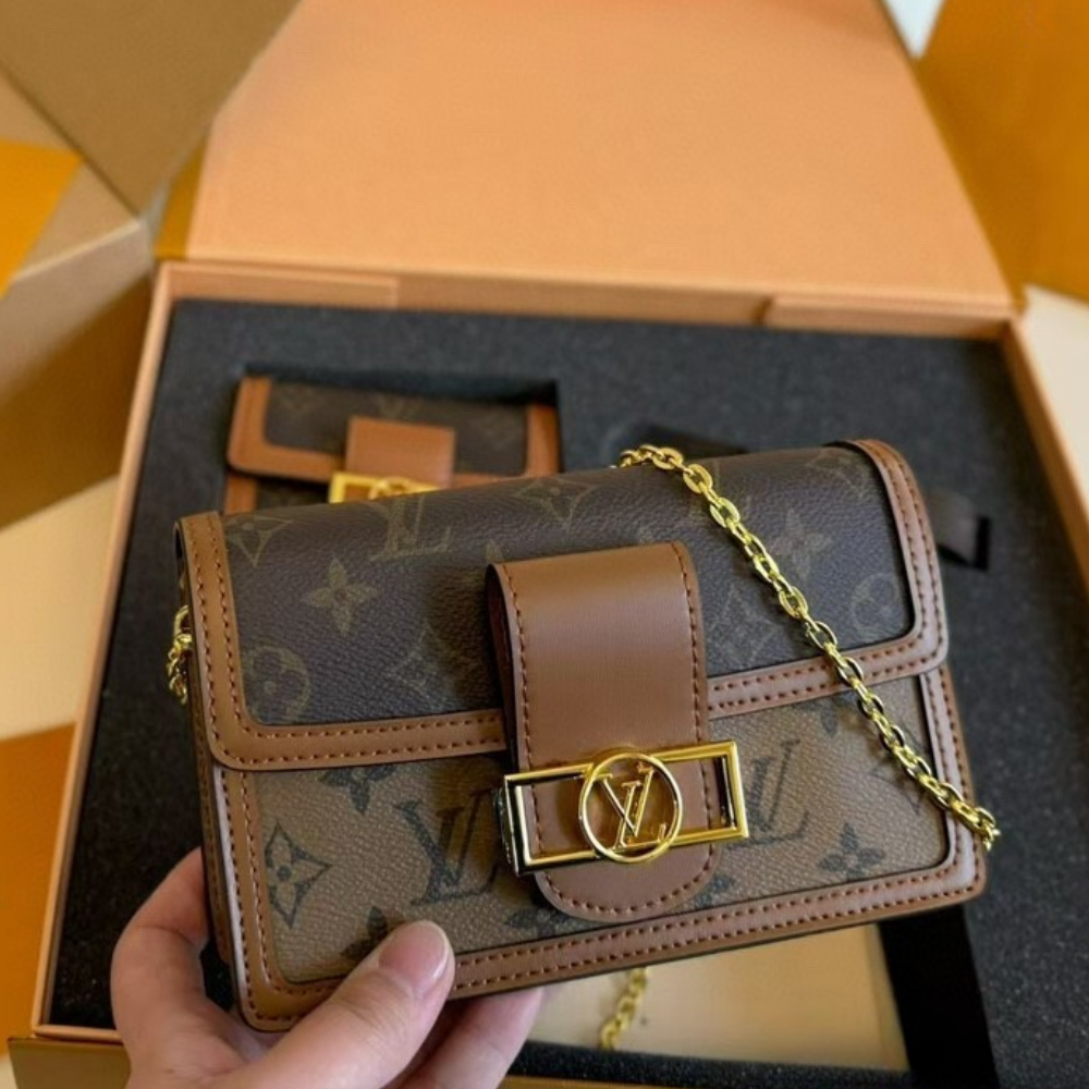 Louis Vuitton Dauphine Mm Brown 9.8 Inches M45958