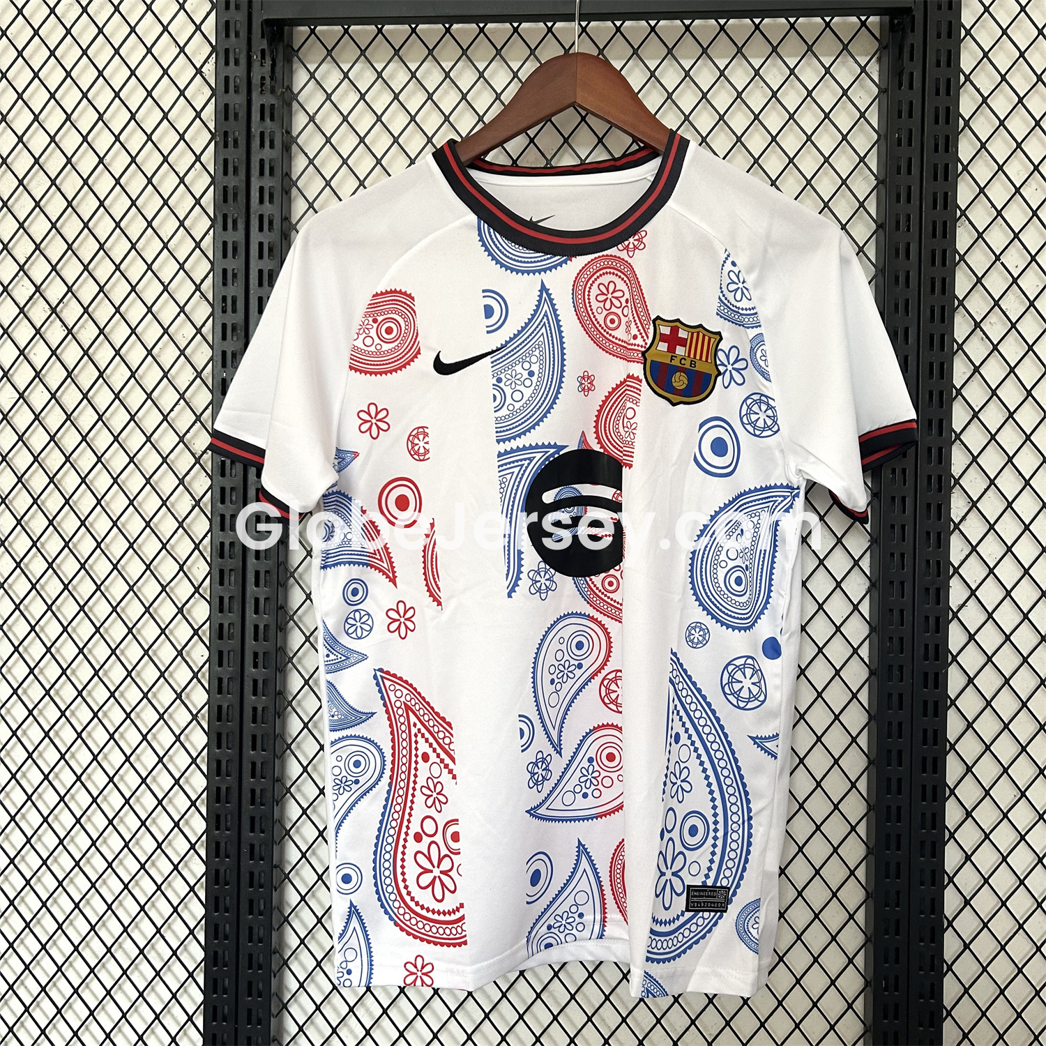 Barcelona 25-26 Paisley Patterns White Special Edition Jersey - Fans Version