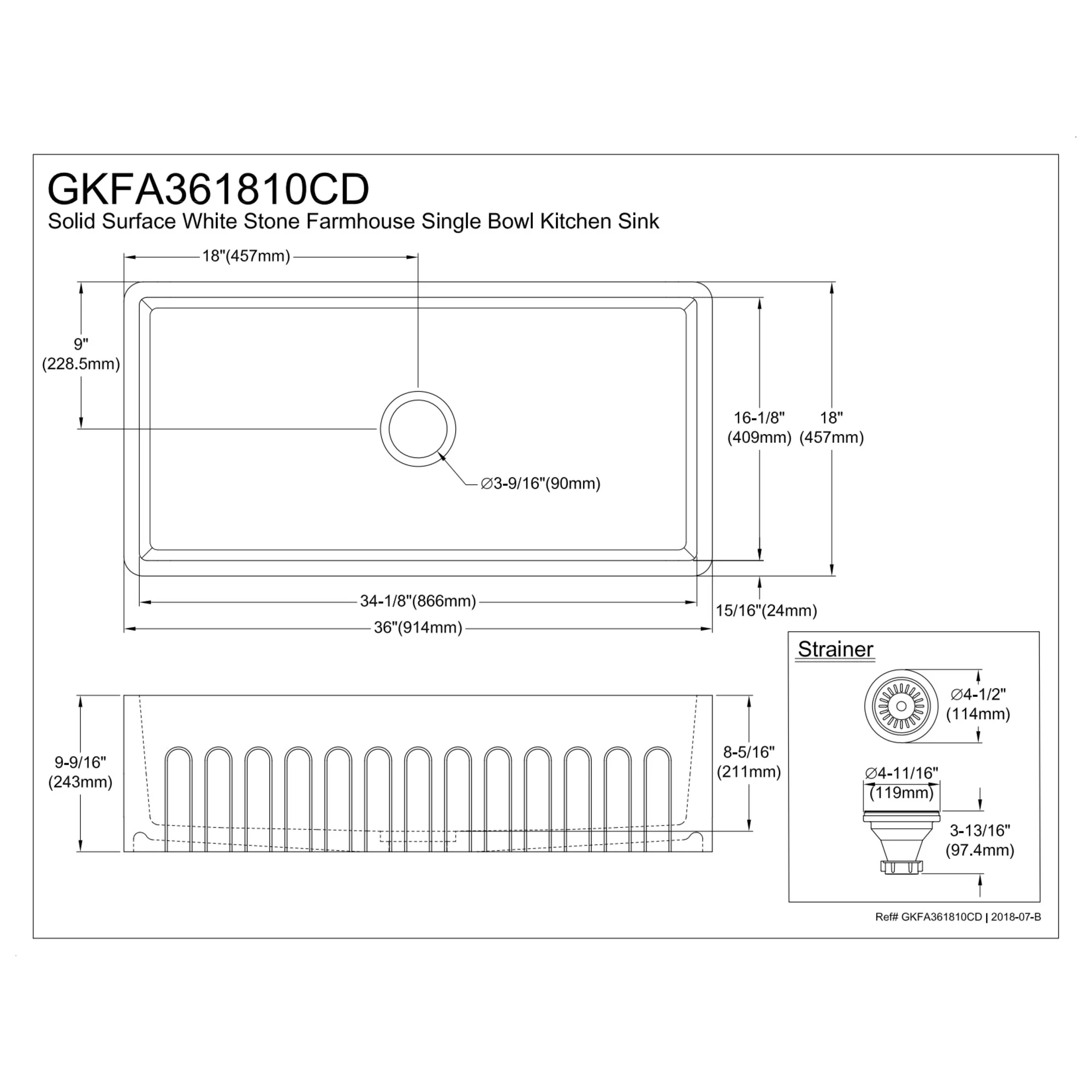 Gourmetier GKFA361810CD Arcticstone 36