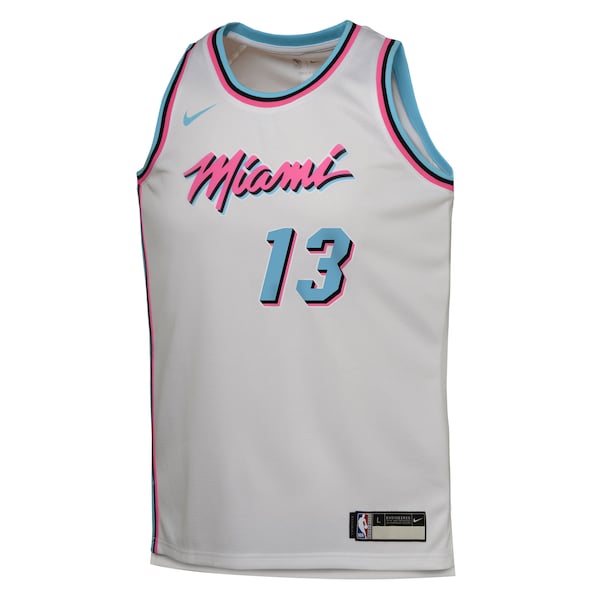 Youth Miami Heat Bam Adebayo  White 2024/25 Swingman  Jersey - City Edition