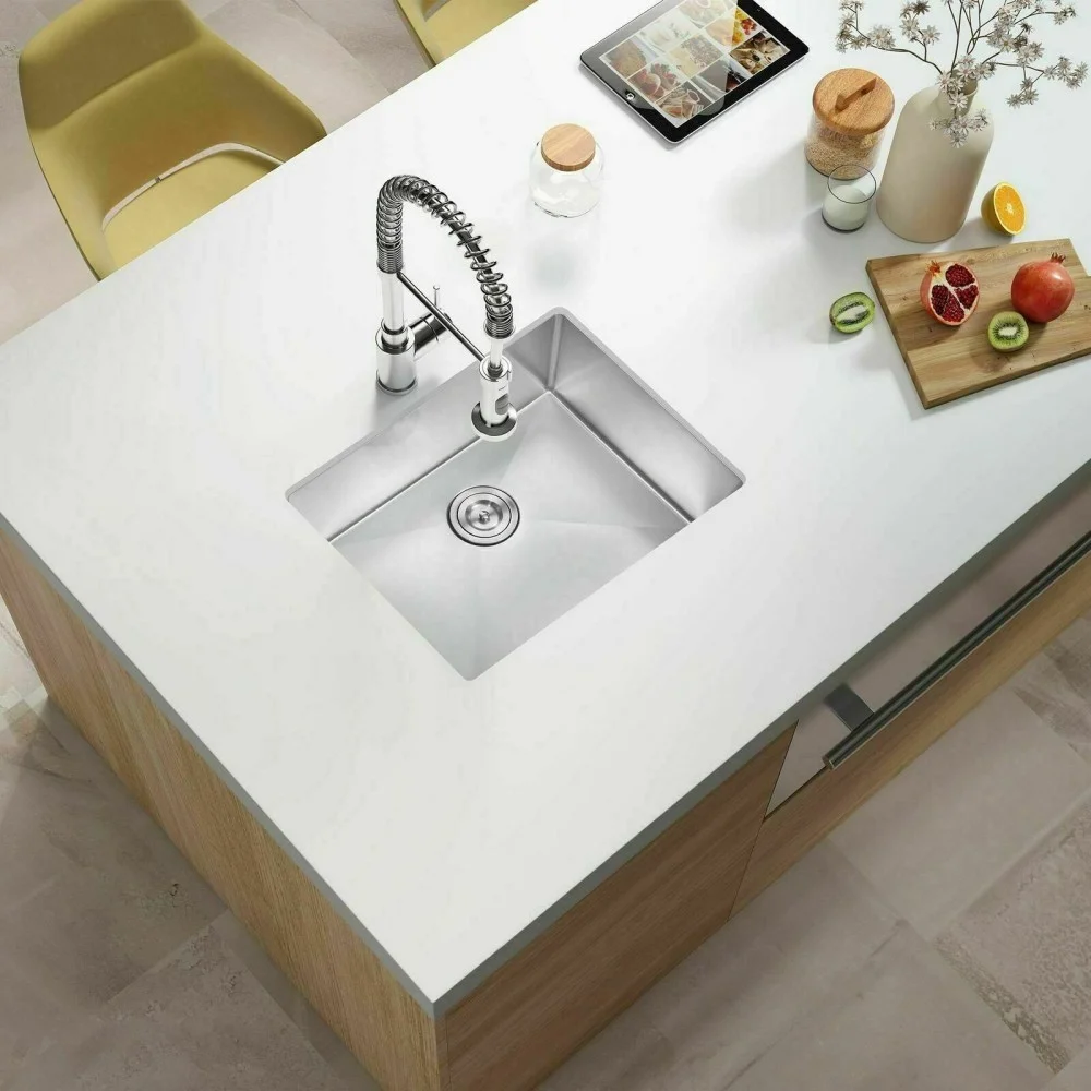 RXFSP 23 in Stainless Steel Farmhouse Apron Front Workstation Sink, Single Bowl, Corrosion and Noise Resistant