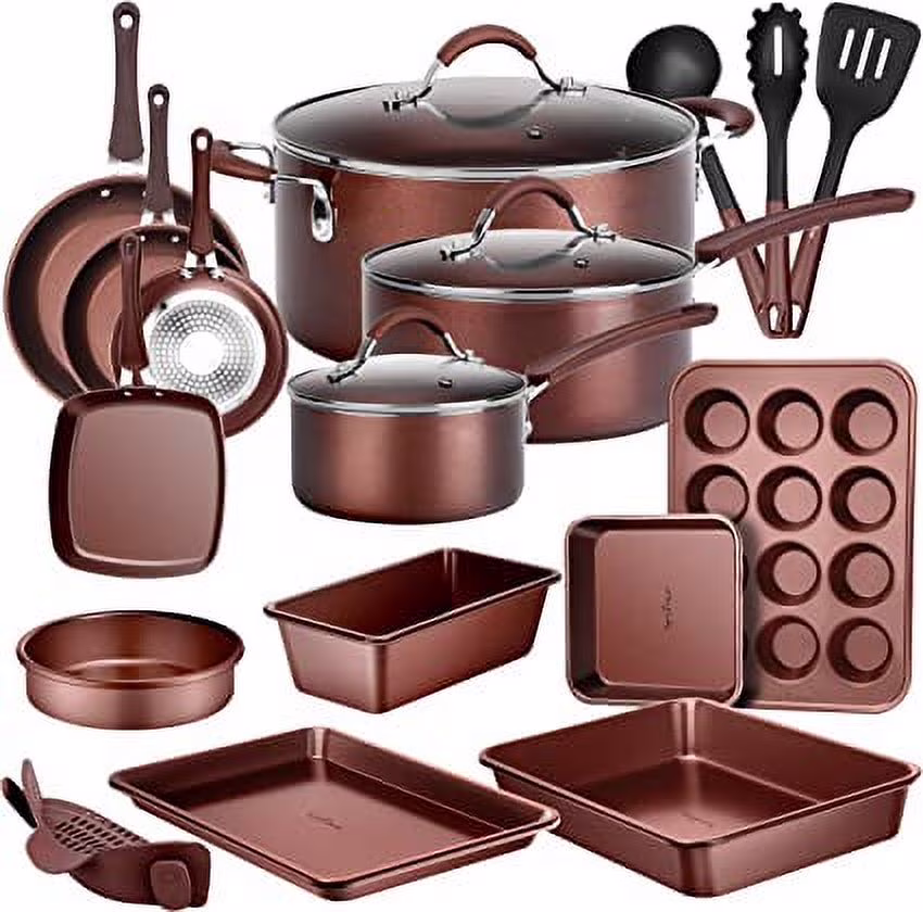 NutriChef NCCW20S 20-Piece Kitchenware Pots and Pans Set
