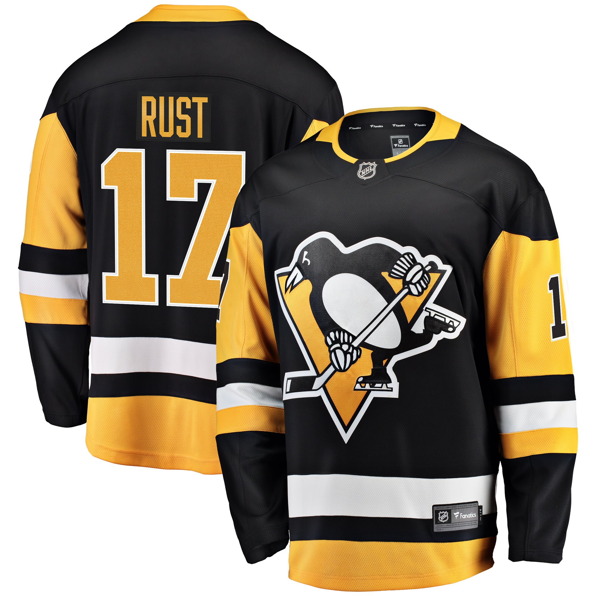 Bryan Rust Pittsburgh Penguins Fanatics Home Breakaway   Jersey – Black