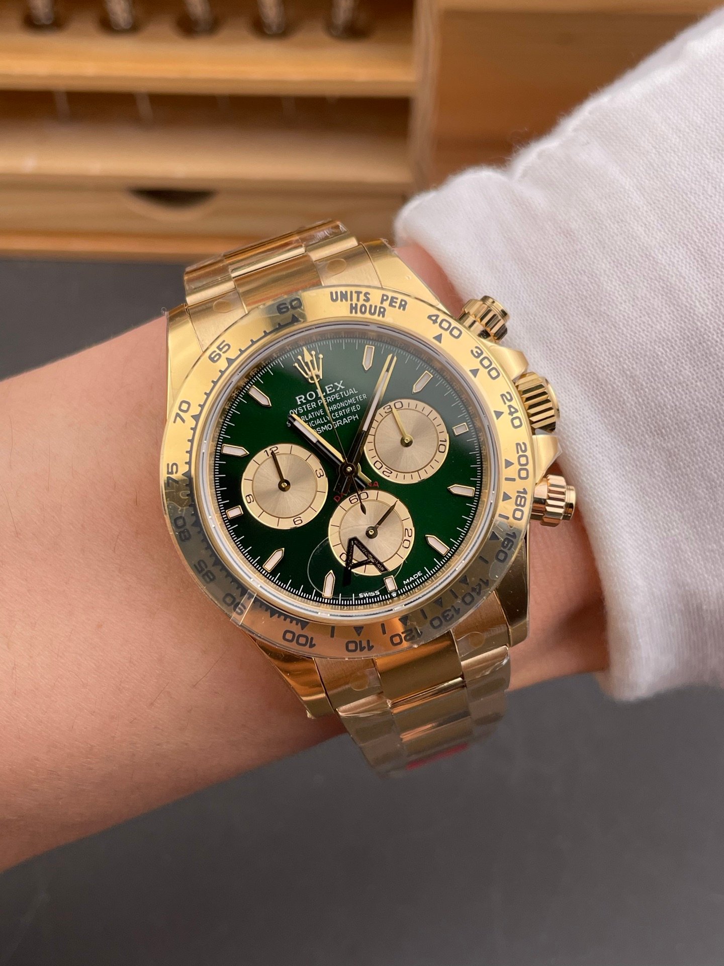 Rolex Daytona Green Gold