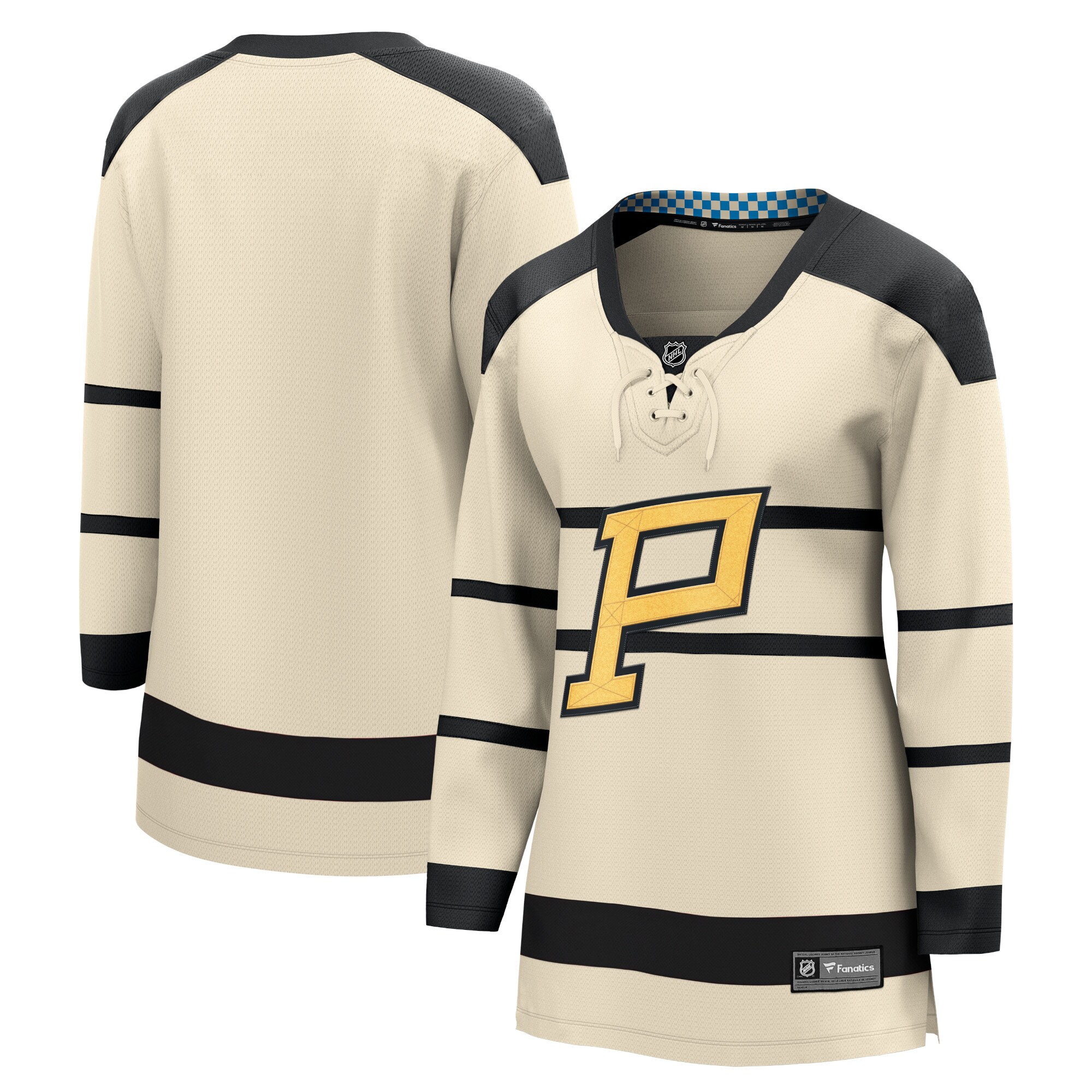 Pittsburgh Penguins Fanatics Women’s 2023 Winter Classic Blank Jersey – Cream