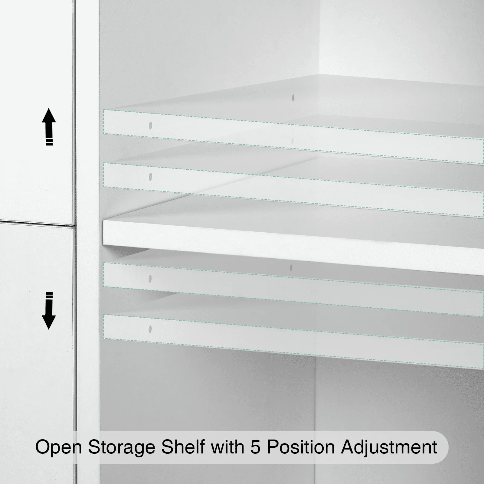 Richya Wood File Cabinet , Printer Stand with Open Storage Shelf, 3-Drawer File Cabinet, Home Office White