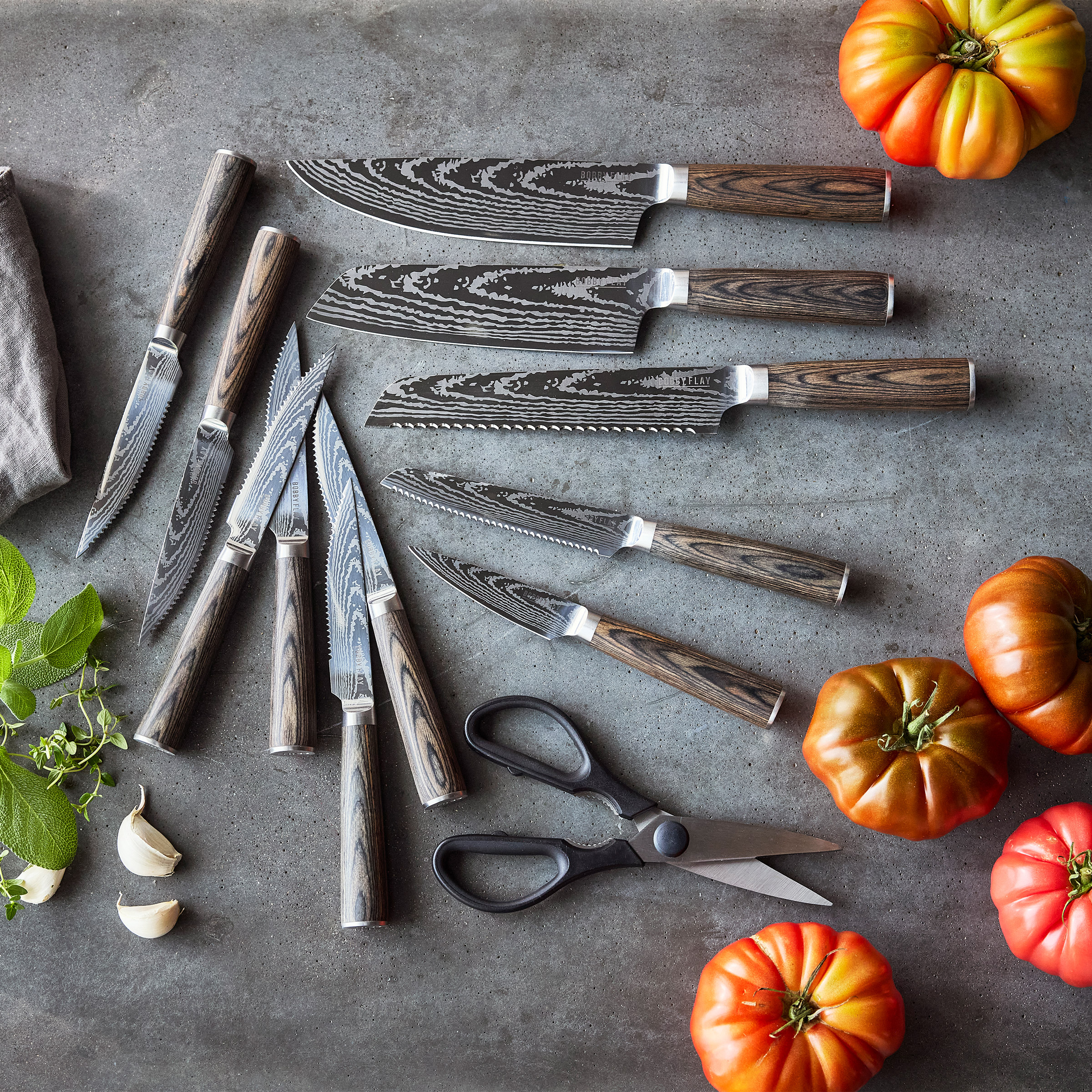 Bobby Flay by GreenPan Stainless Steel 13-piece Knife Block Set