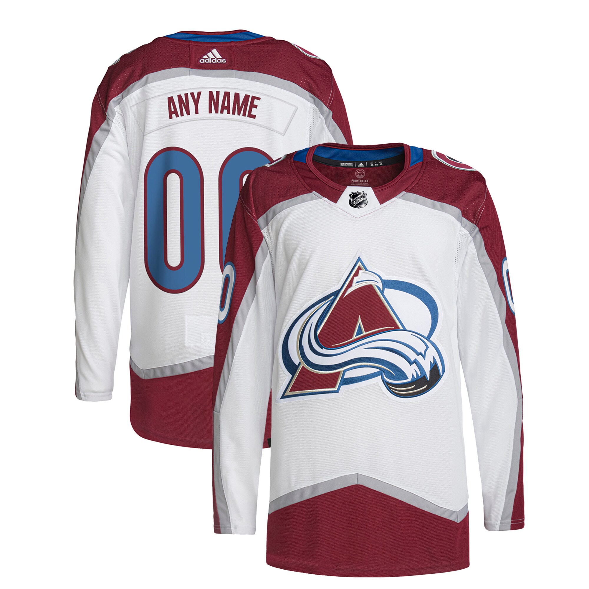Colorado Avalanche   Away  Primegreen  Custom Jersey – White