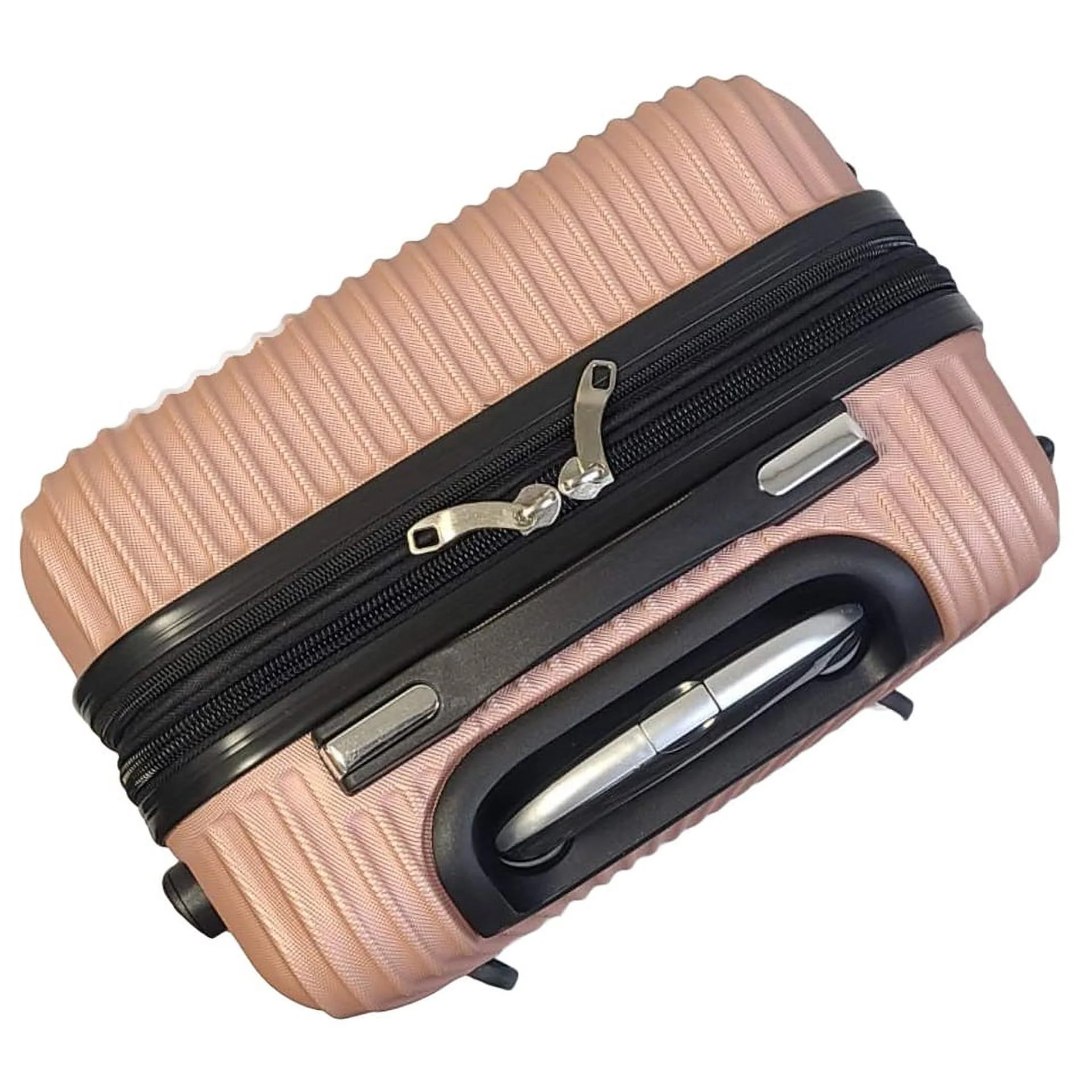 K-Cliffs 3pcs Luggage Set Lightweight Expandable Hard sided ABS Spinner Travel Suitcase  Black