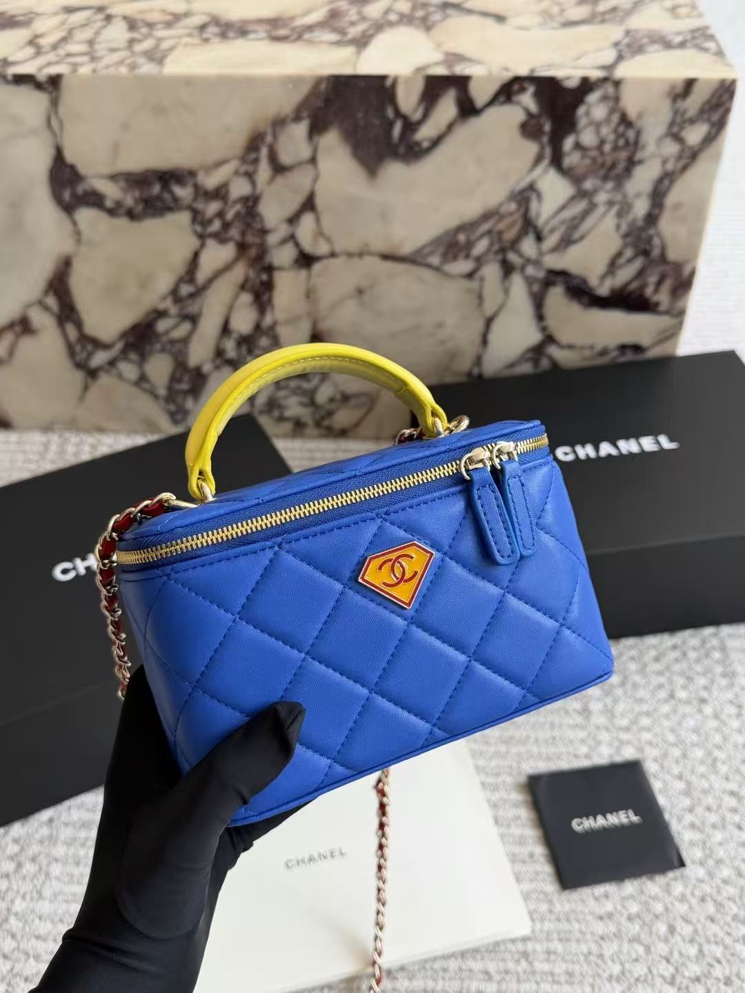 Chanel Long Vanity With Chain Bag