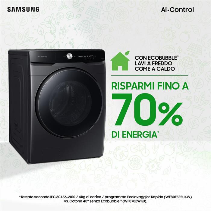 SAMSUNG - Lavatrice WF20DG8650BVU3 20KG Classe A-Nero