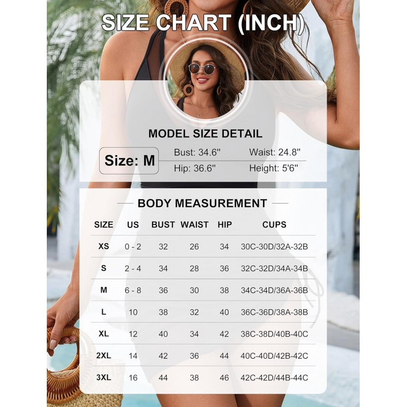 Women's One Piece Swimsuit Tummy Control