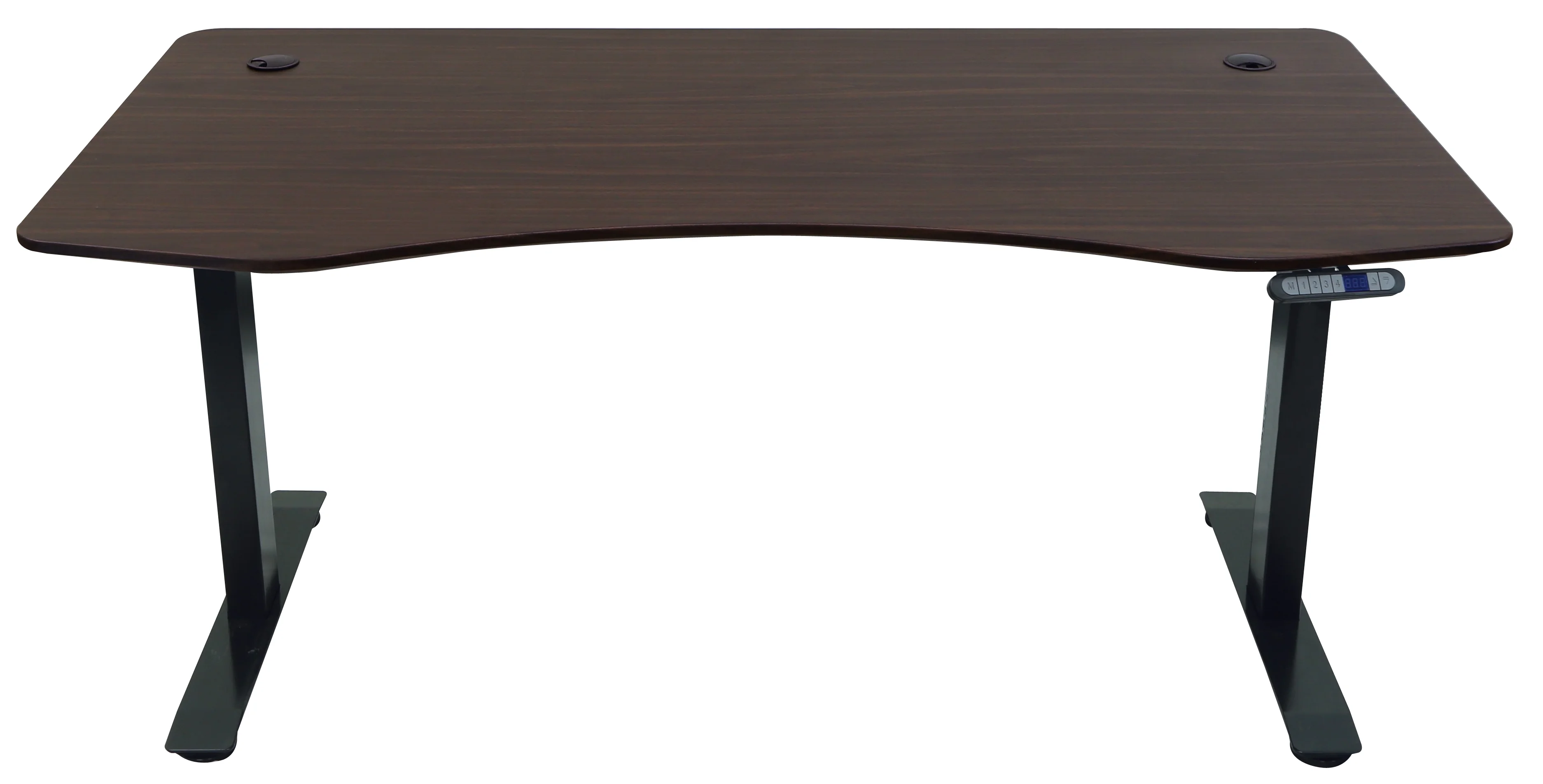 MotionWise Manager Series Dual Motorized Rising Sit/Stand Desk for Home Or Office, American Walnut